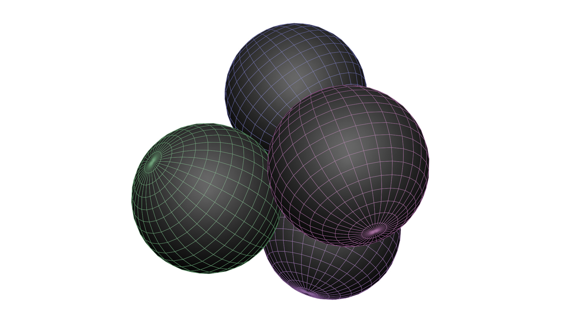 Exercise balls Low-poly 3D model_13