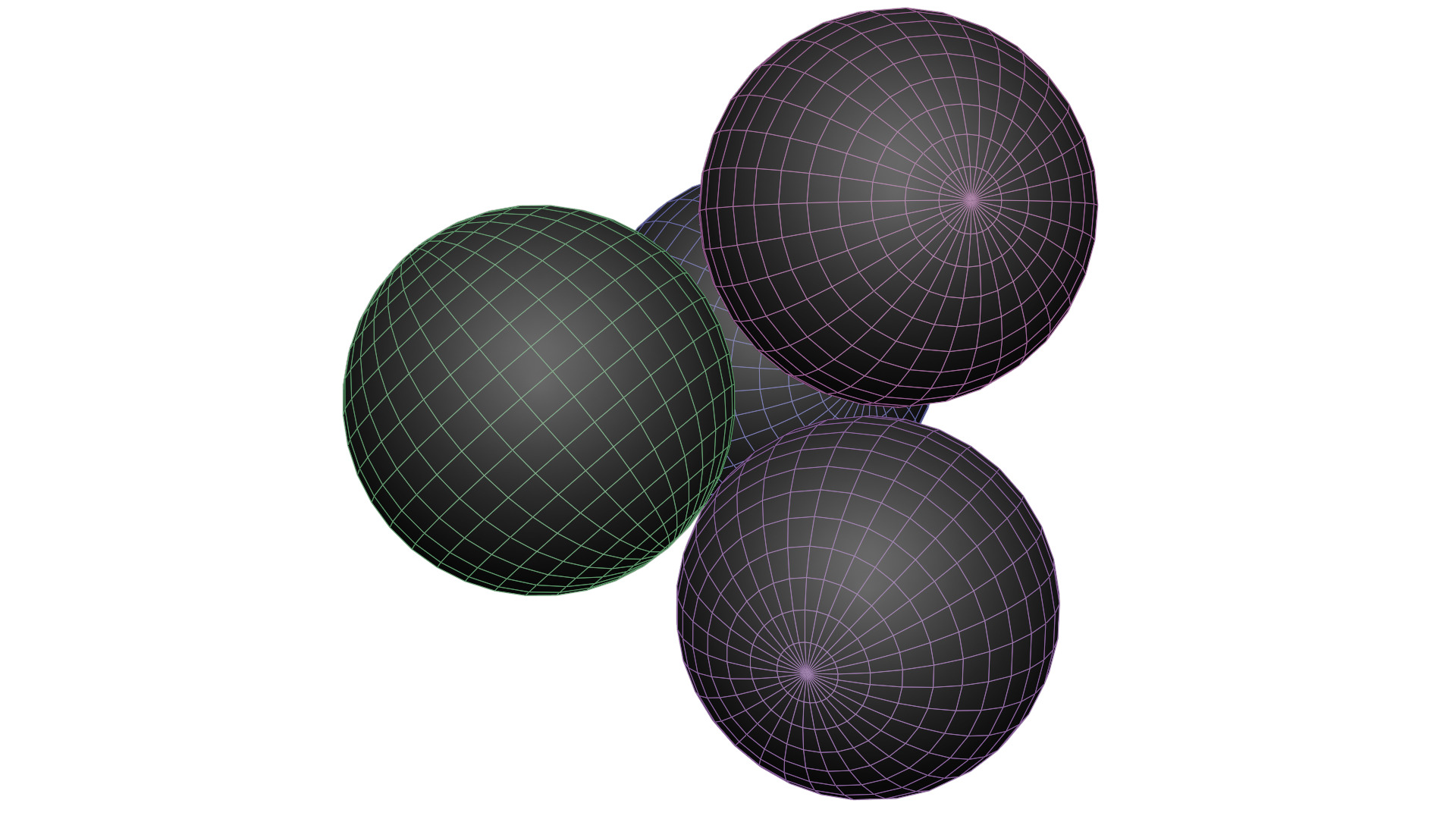 Exercise balls Low-poly 3D model_12