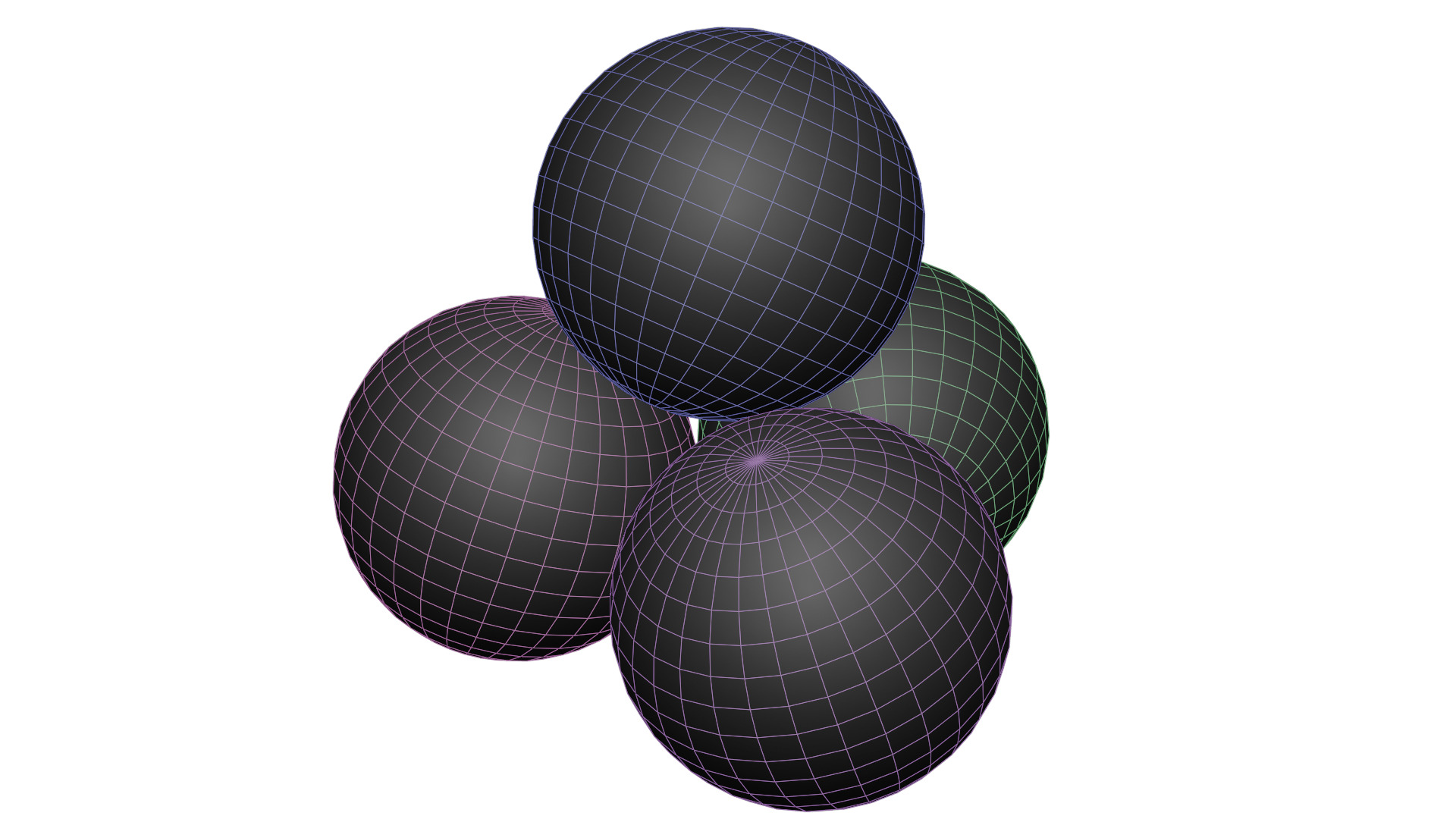 Exercise balls Low-poly 3D model_11