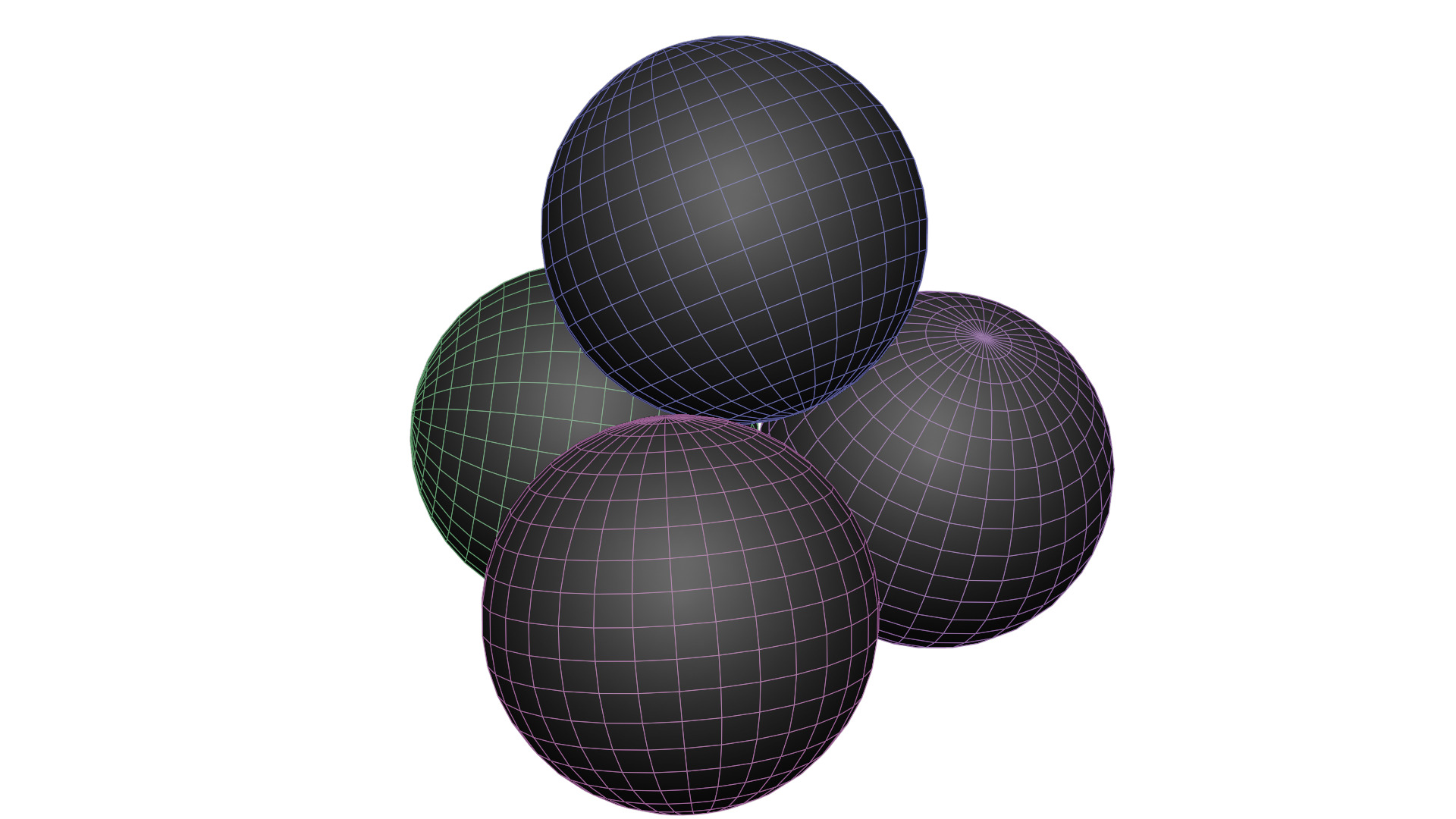Exercise balls Low-poly 3D model_17