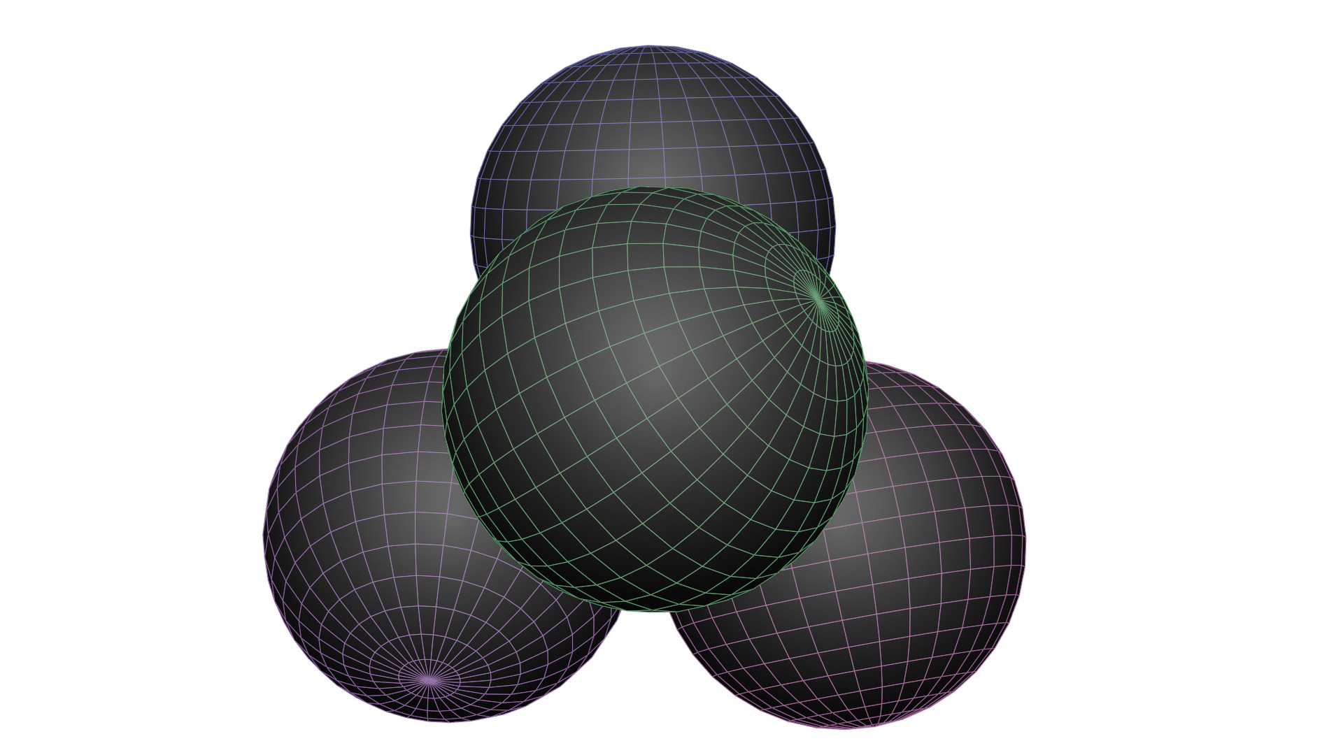Exercise balls Low-poly 3D model_10