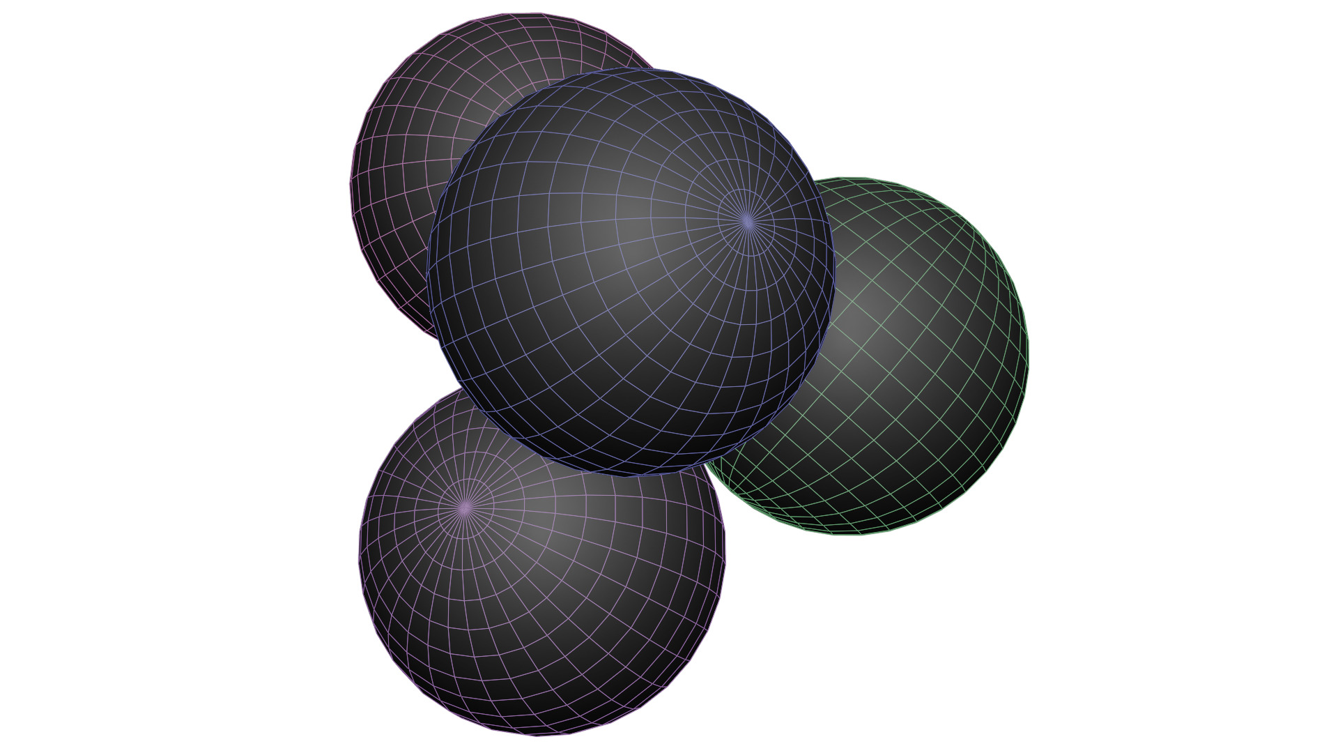 Exercise balls Low-poly 3D model_15