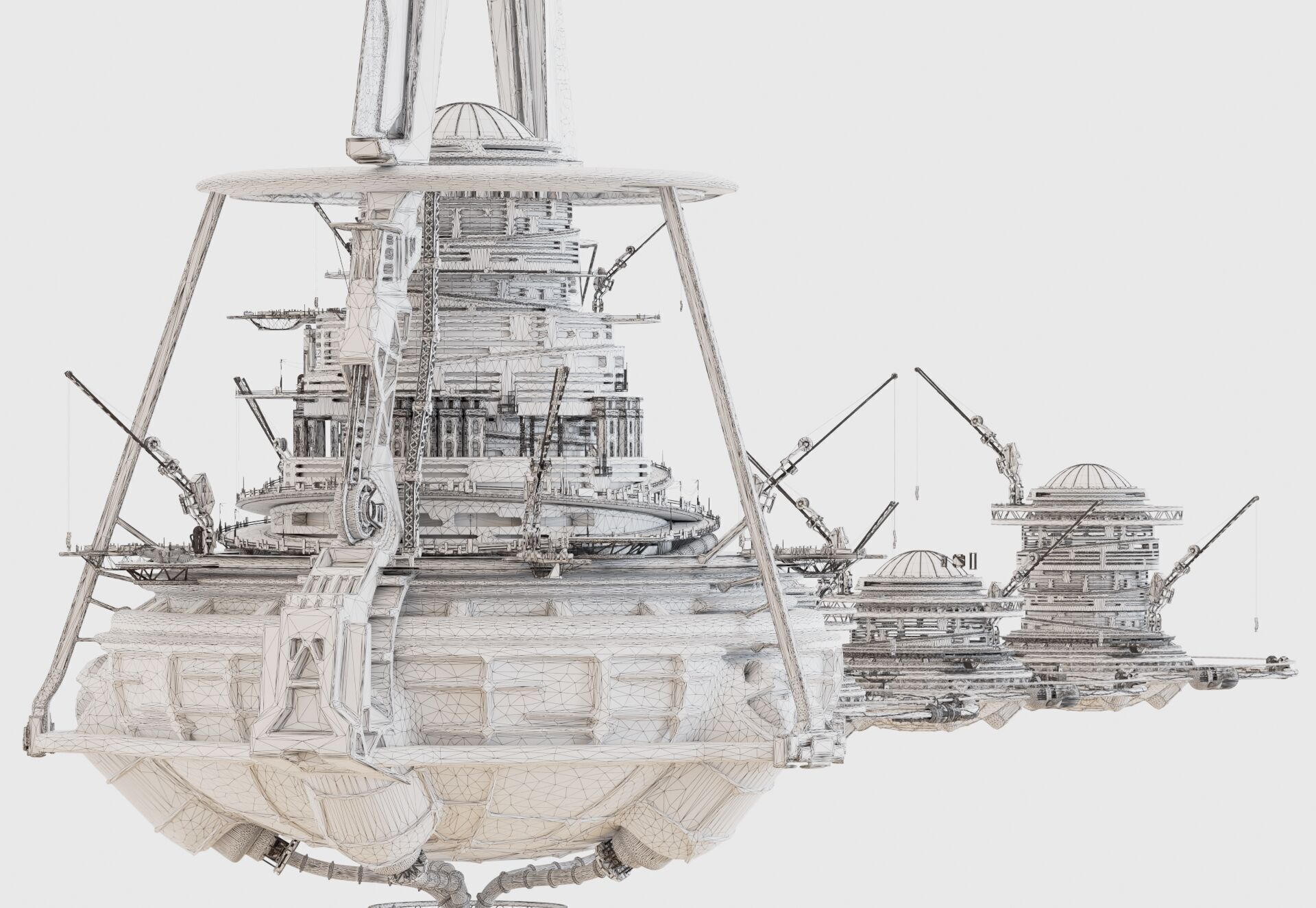 Buoy City VFX Kitbash Model 3D model_5