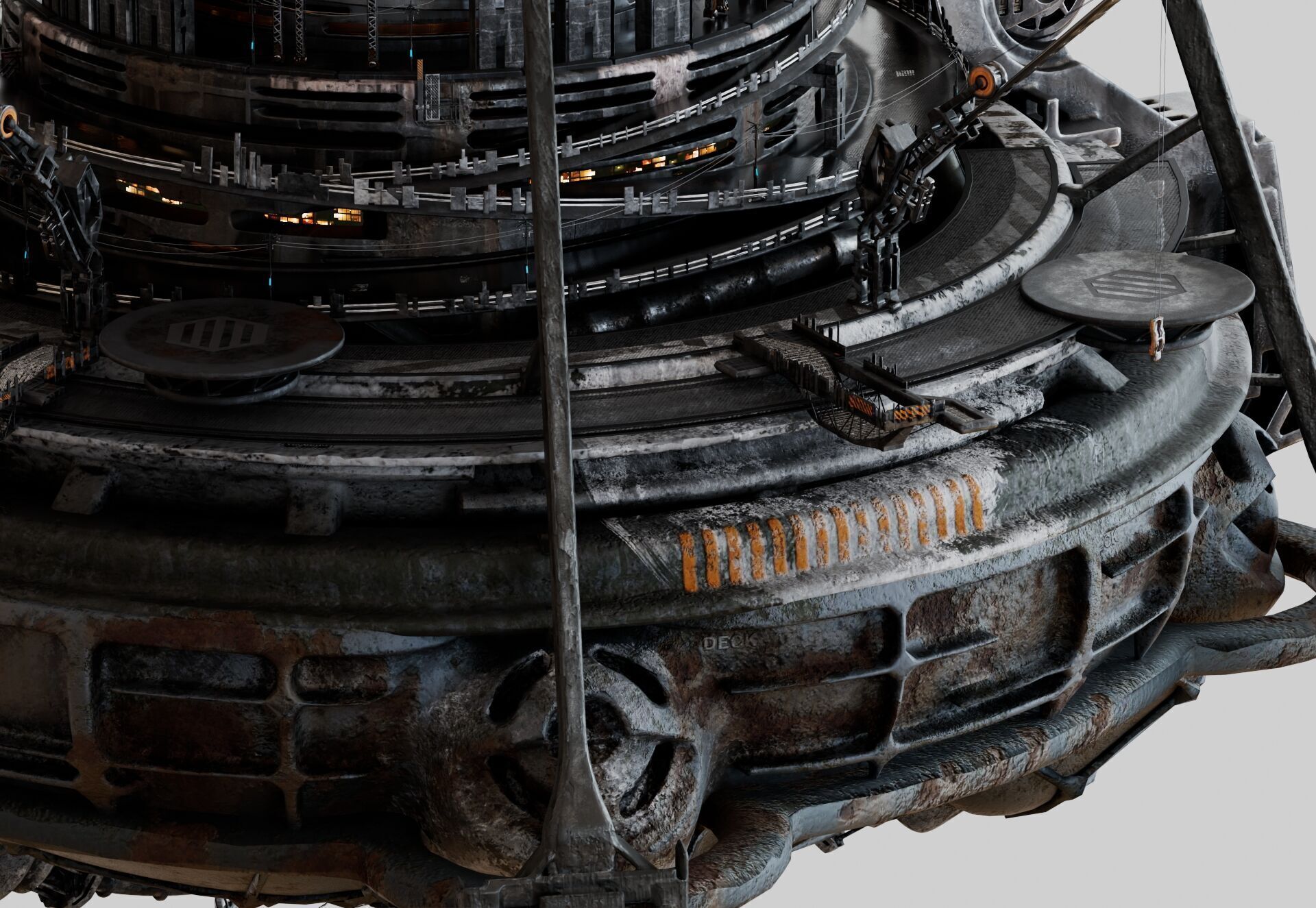 Buoy City VFX Kitbash Model 3D model_6