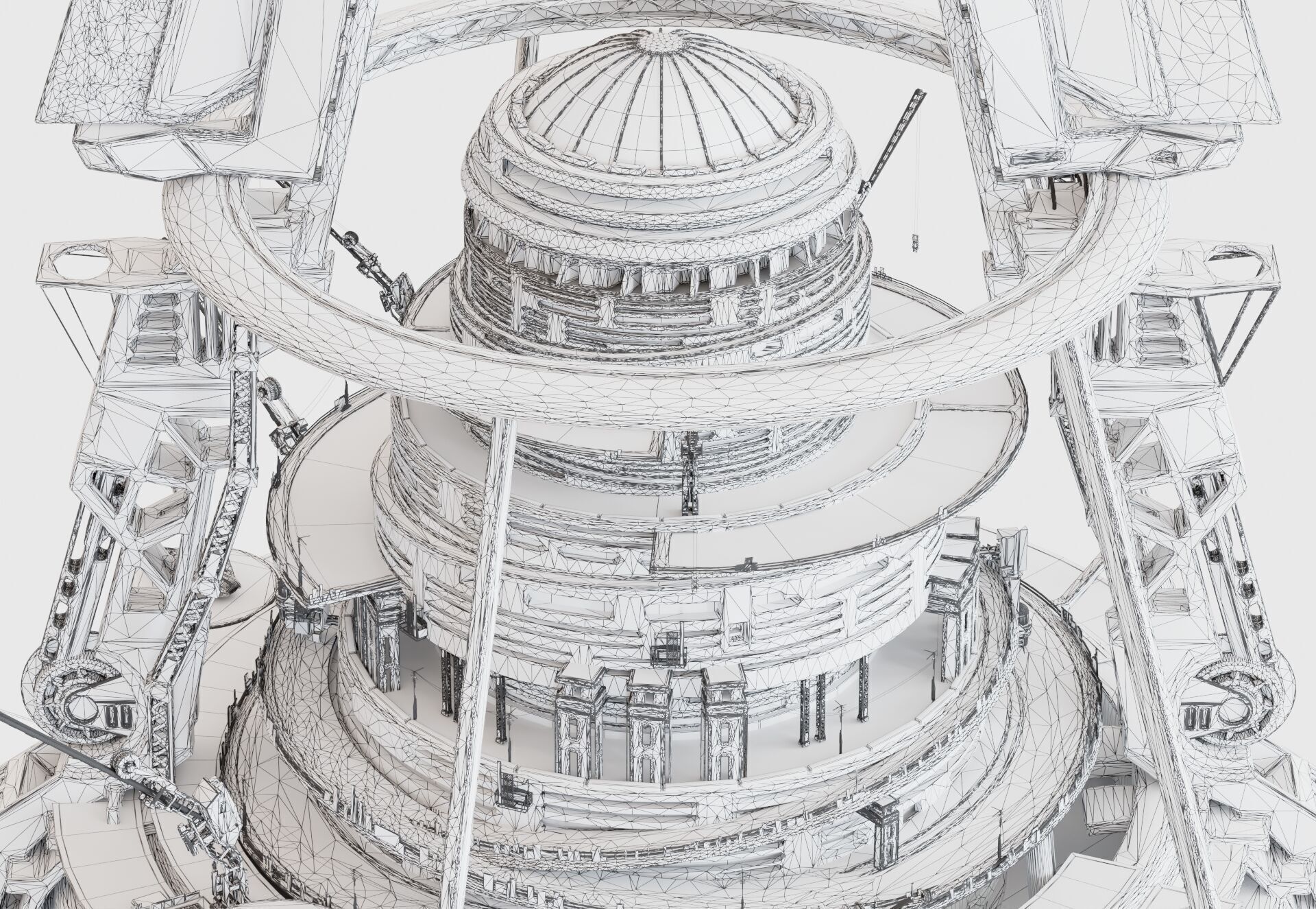 Buoy City VFX Kitbash Model 3D model_9