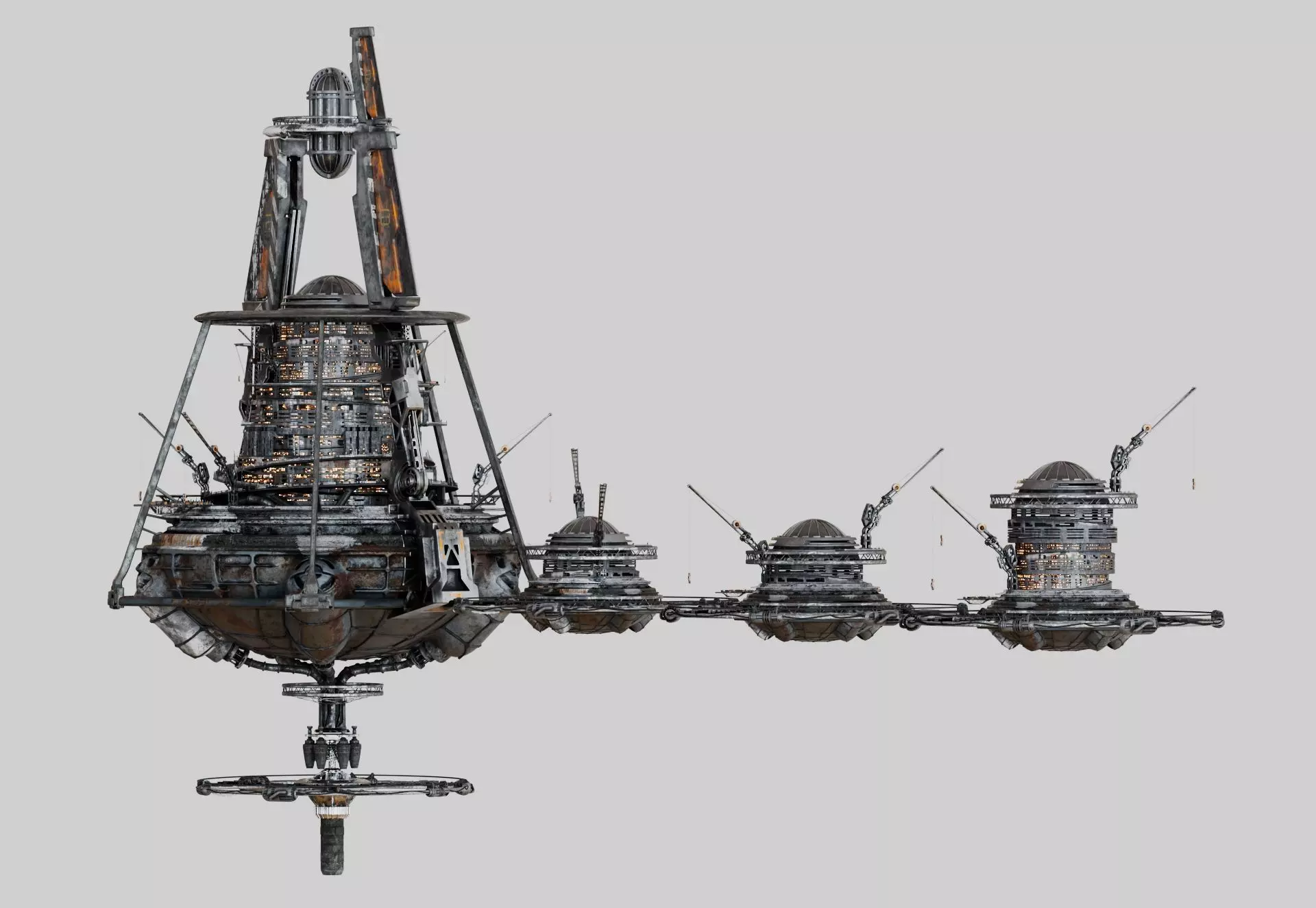 Buoy City VFX Kitbash Model 3D model_0