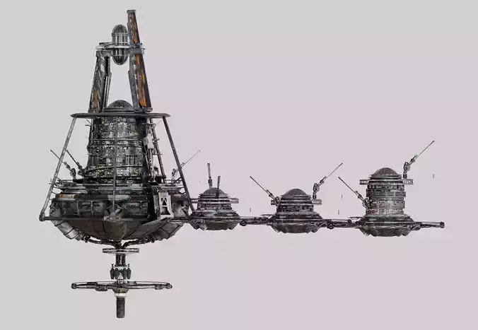 Buoy City VFX Kitbash Model