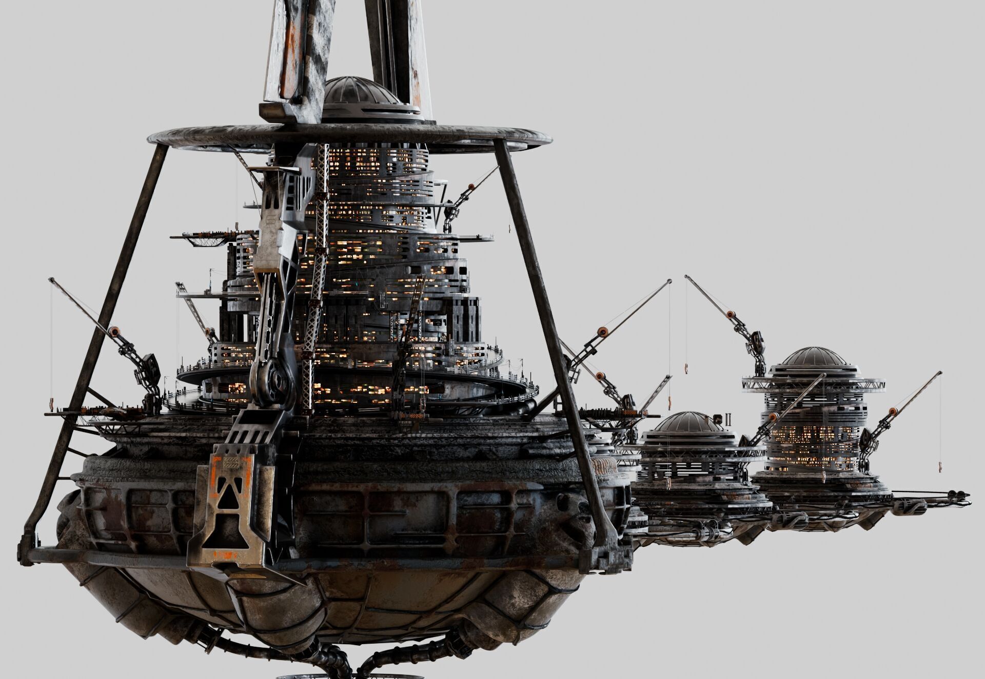 Buoy City VFX Kitbash Model 3D model_4