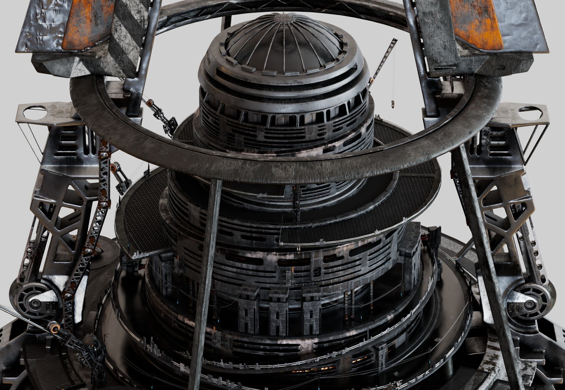 Buoy City VFX Kitbash Model 3D model_8