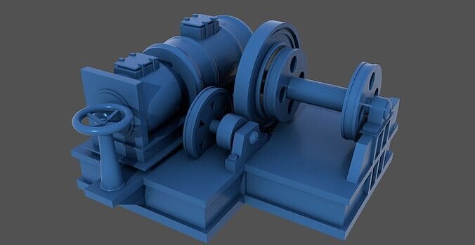 WW2 Littorio Class winches - Commercial license - 1-200 scale 3D print model