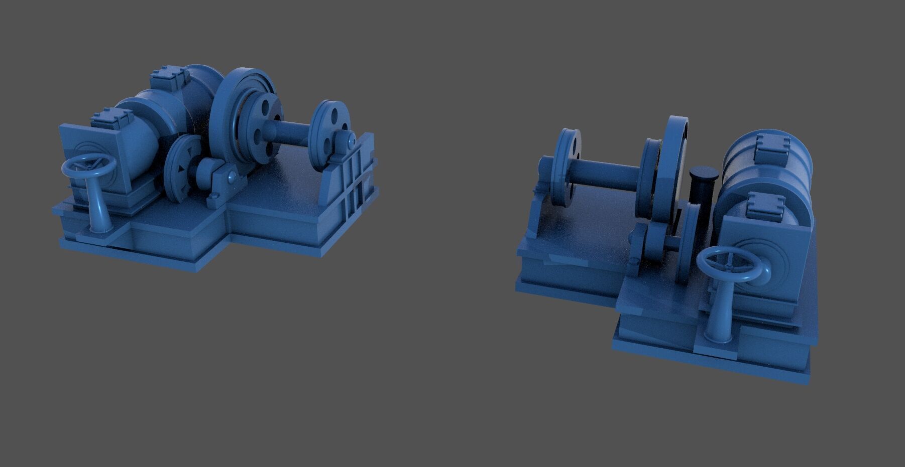 WW2 Littorio Class winches - Commercial license - 1-200 scale 3D print model_12