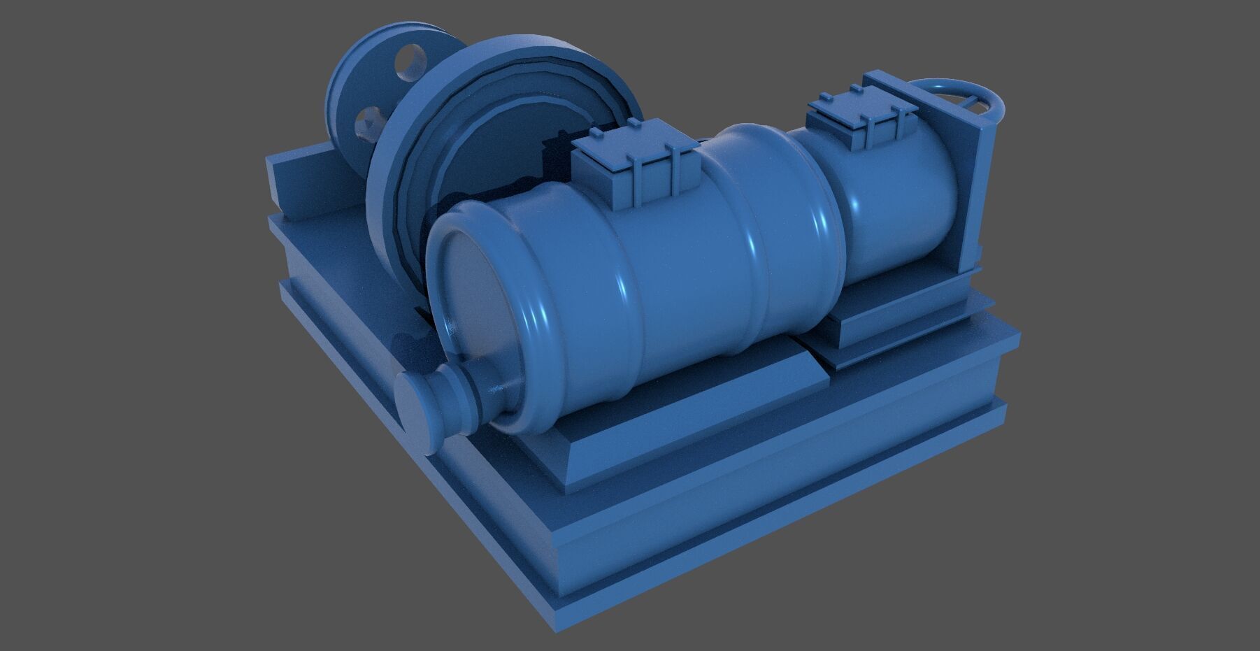 WW2 Littorio Class winches - Commercial license - 1-200 scale 3D print model_2