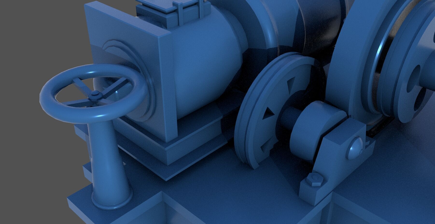 WW2 Littorio Class winches - Commercial license - 1-200 scale 3D print model_4