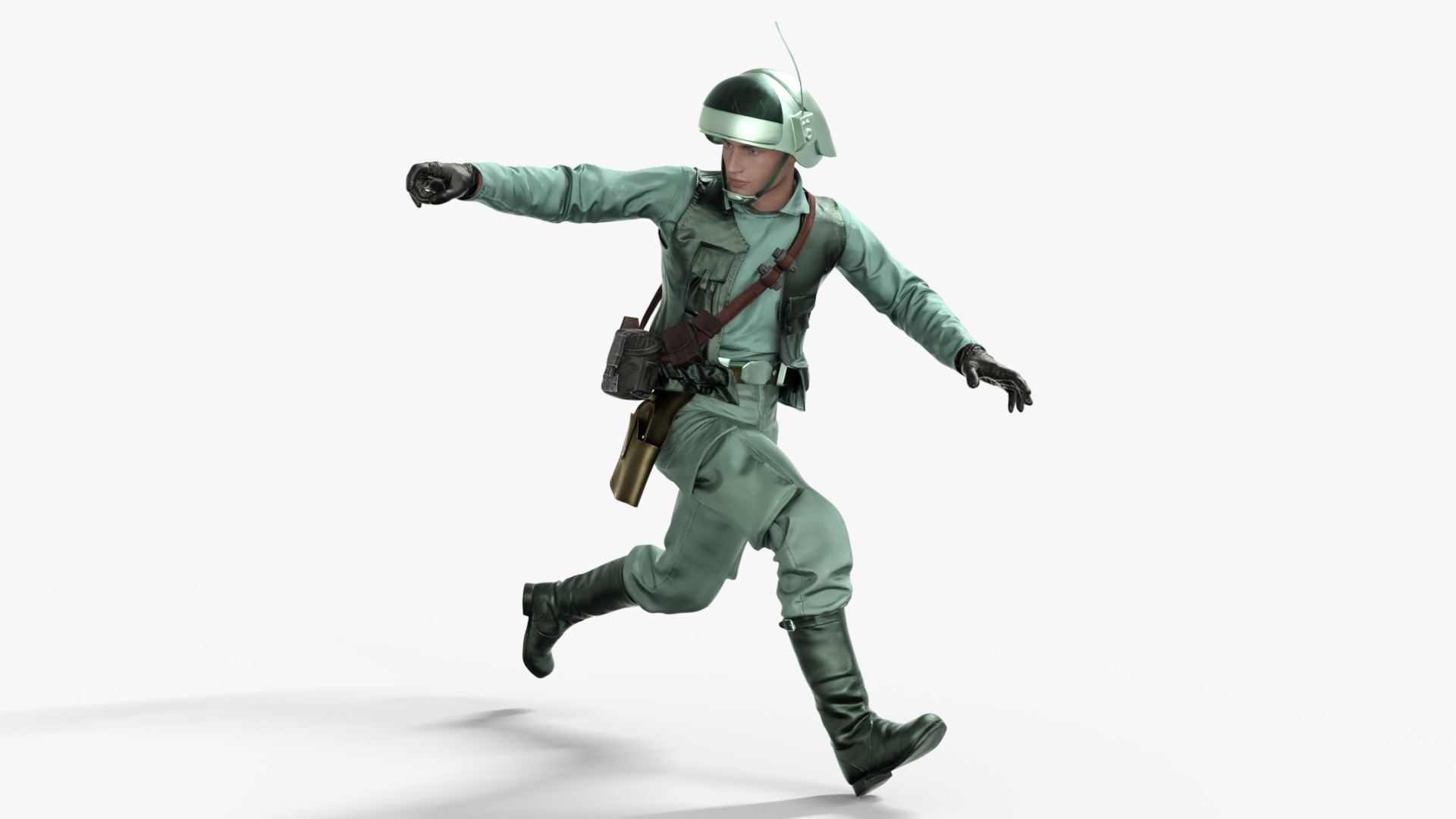Rebel Trooper Rigged Animated Low-poly 3D model_6