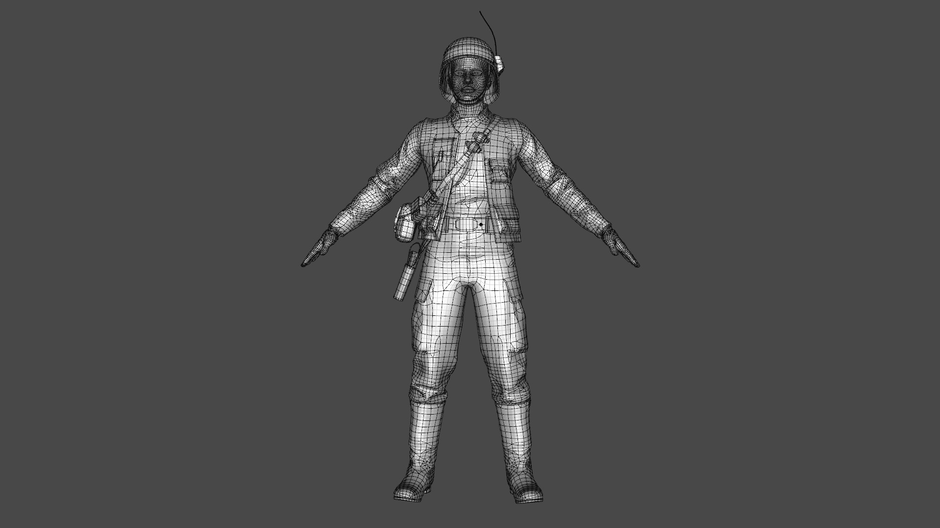 Rebel Trooper Rigged Animated Low-poly 3D model_22