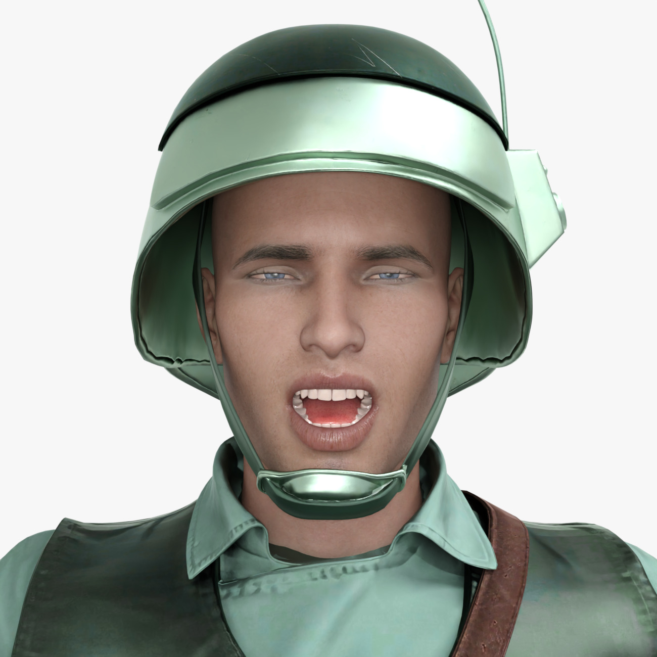 Rebel Trooper Rigged Animated Low-poly 3D model_9