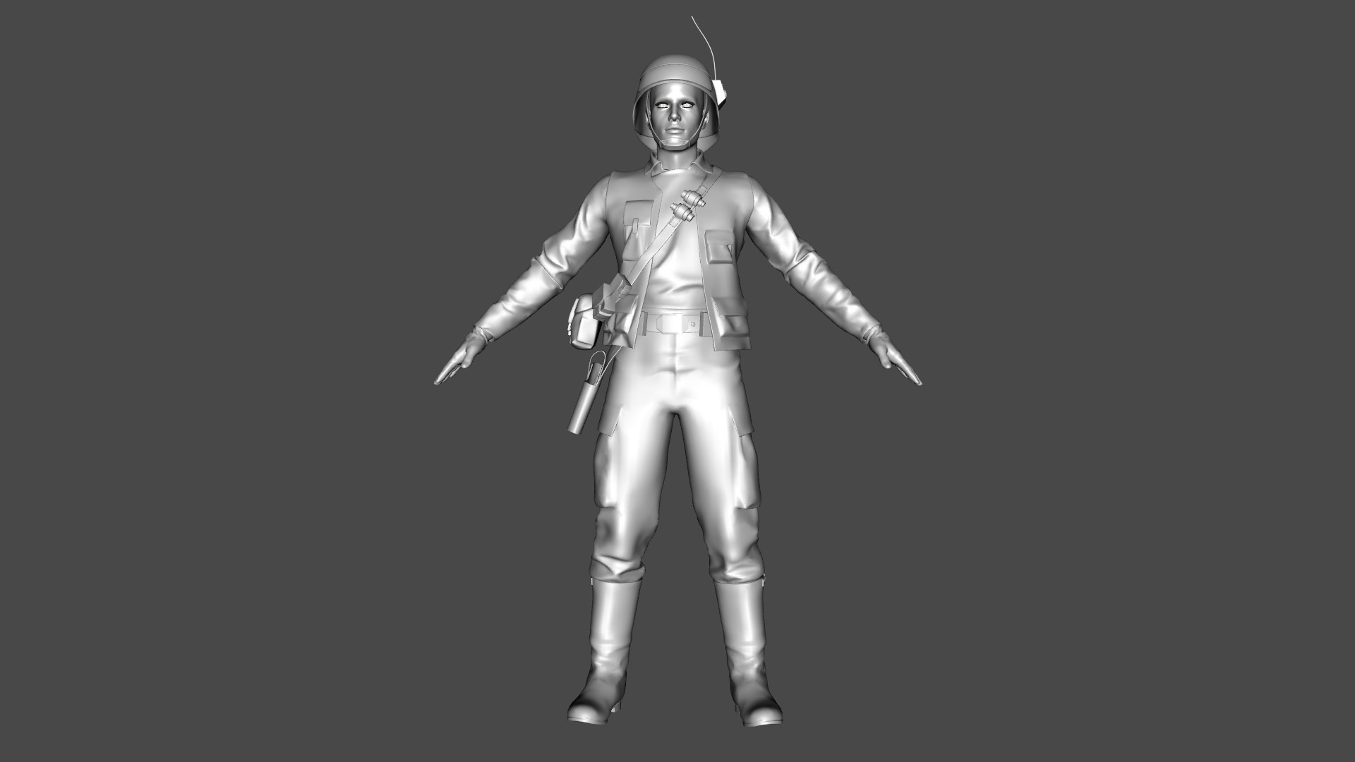 Rebel Trooper Rigged Animated Low-poly 3D model_21