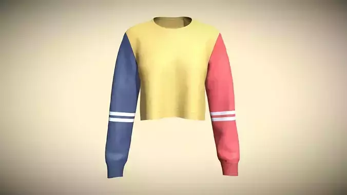 Girls-Crop Tops In Low Poly