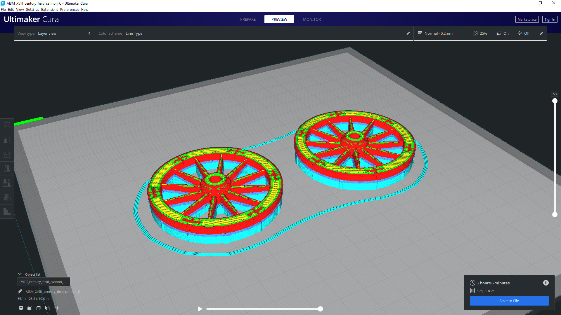 XVIII century cannon - Commercial license - 1-16 scale 3D print model_7