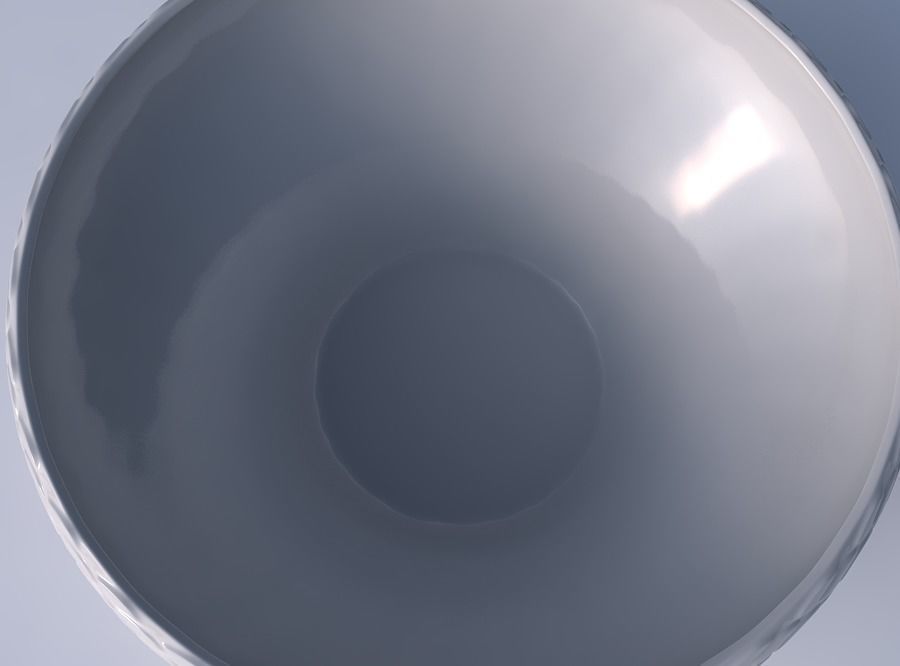 Bowl wide and twisted with diagonal grid bulges 3D print model_2