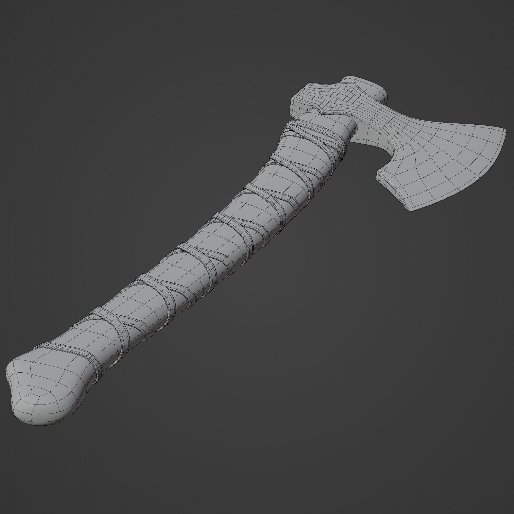 Viking Axe 3D model_10