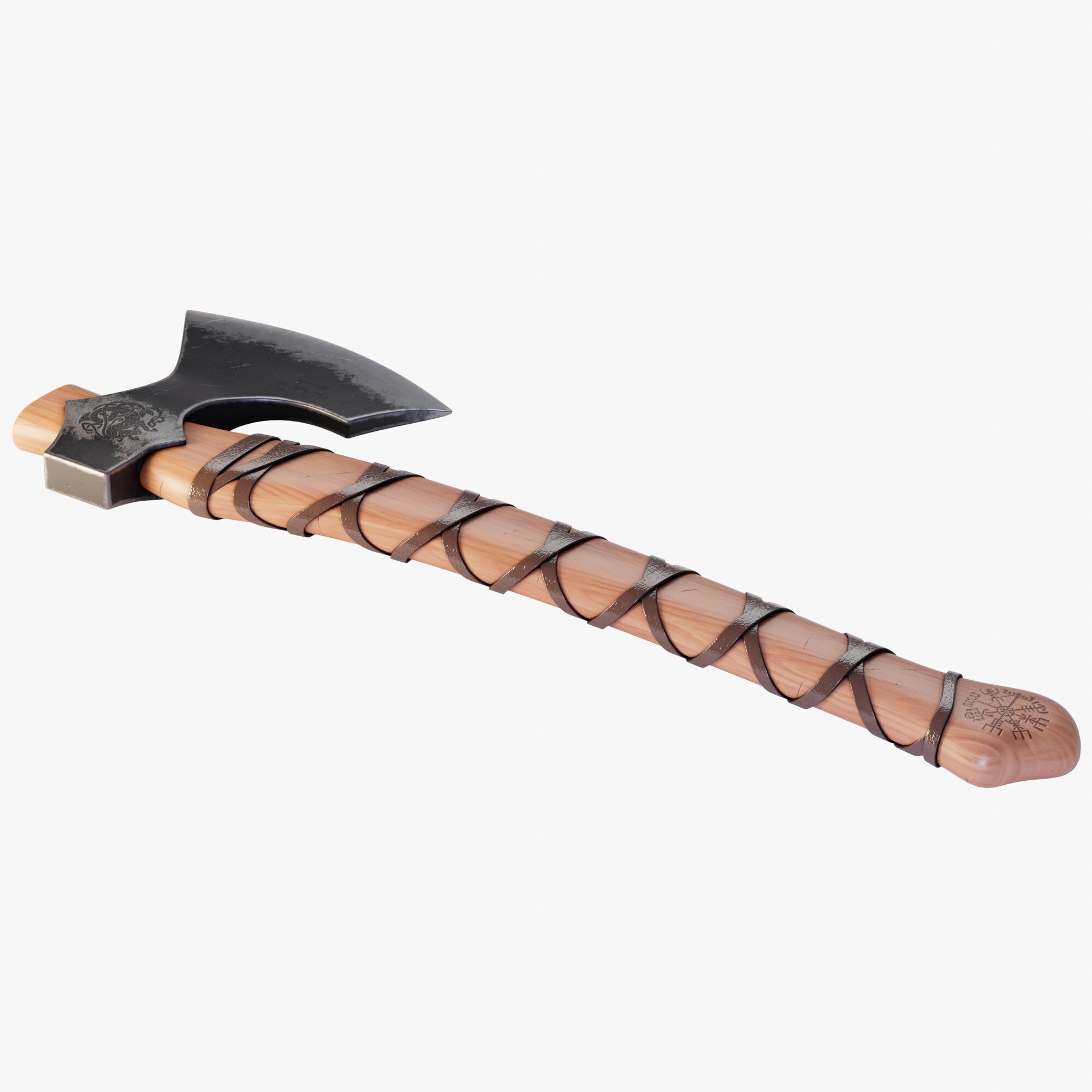 Viking Axe 3D model_4