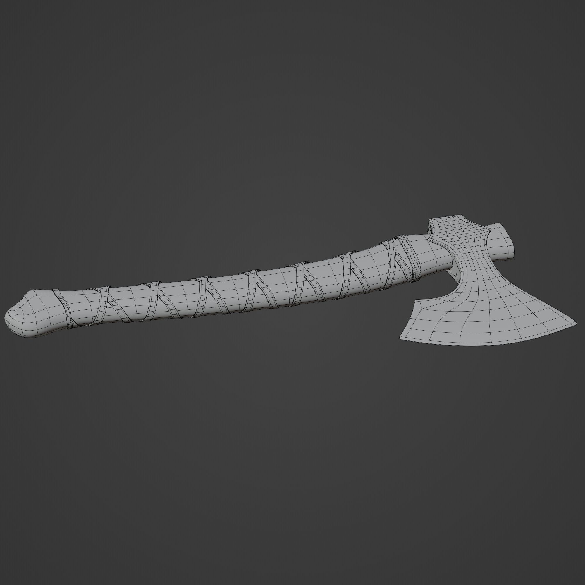 Viking Axe 3D model_9
