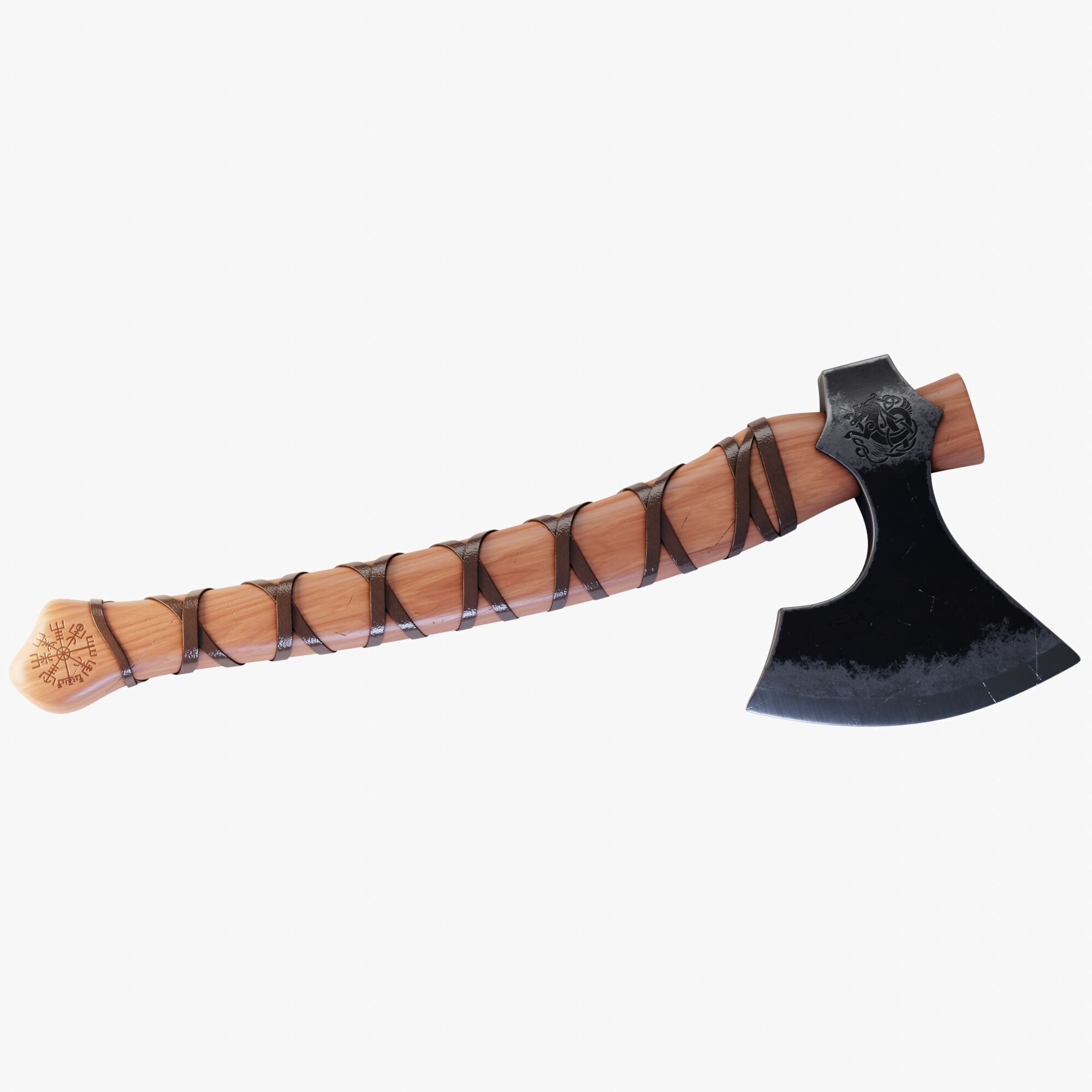 Viking Axe 3D model_7