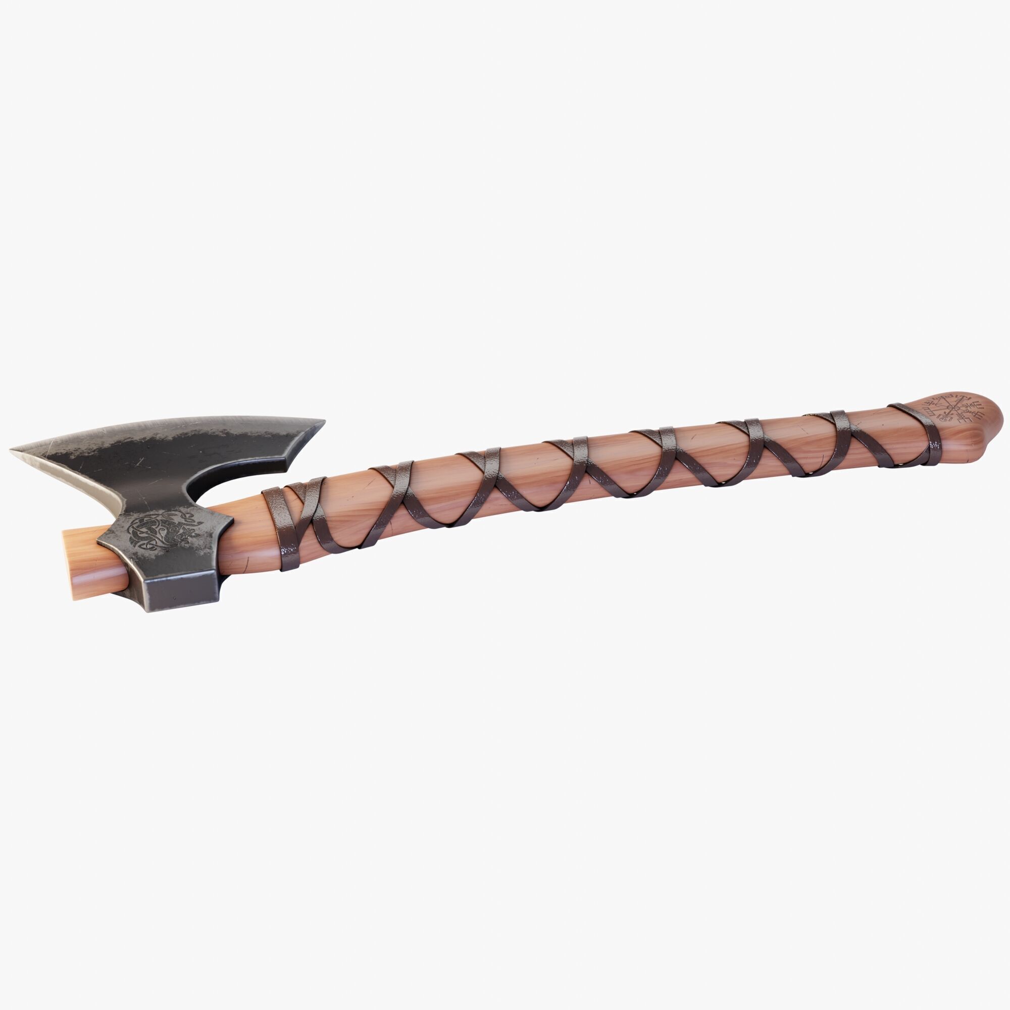 Viking Axe 3D model_5