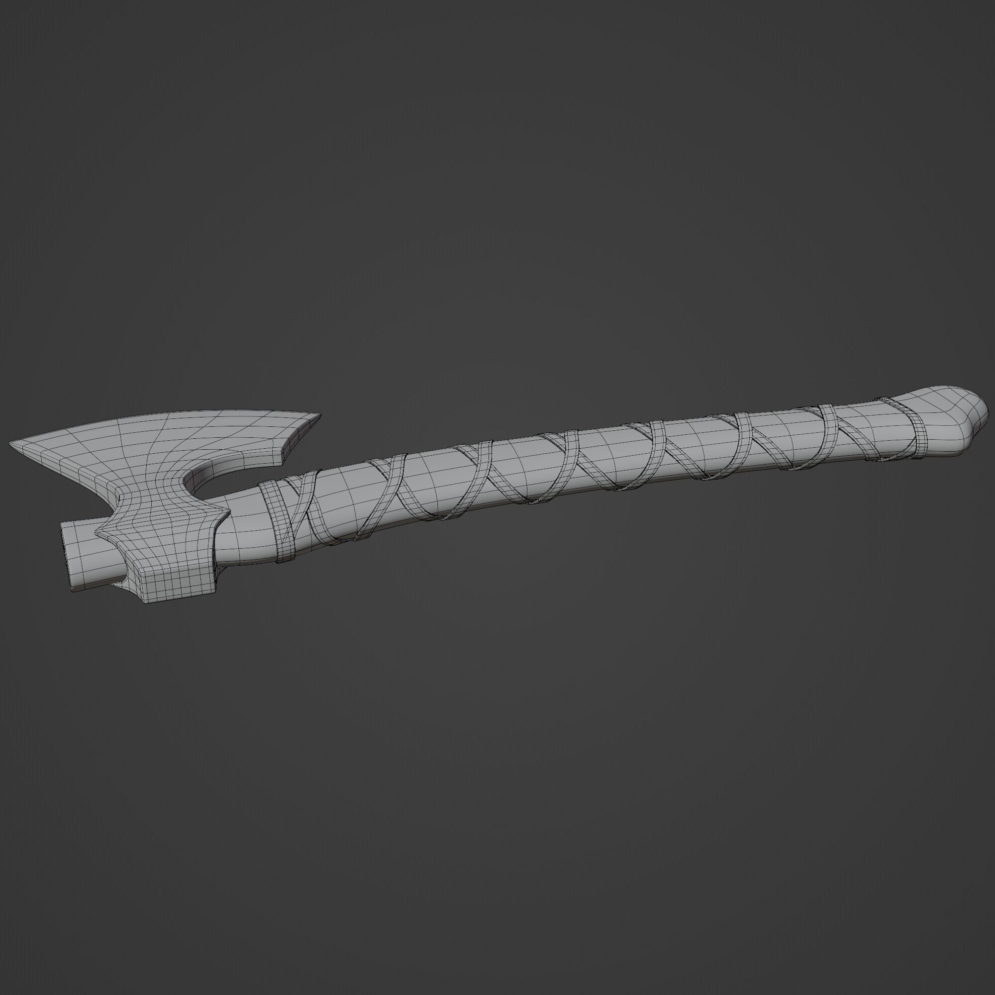 Viking Axe 3D model_13