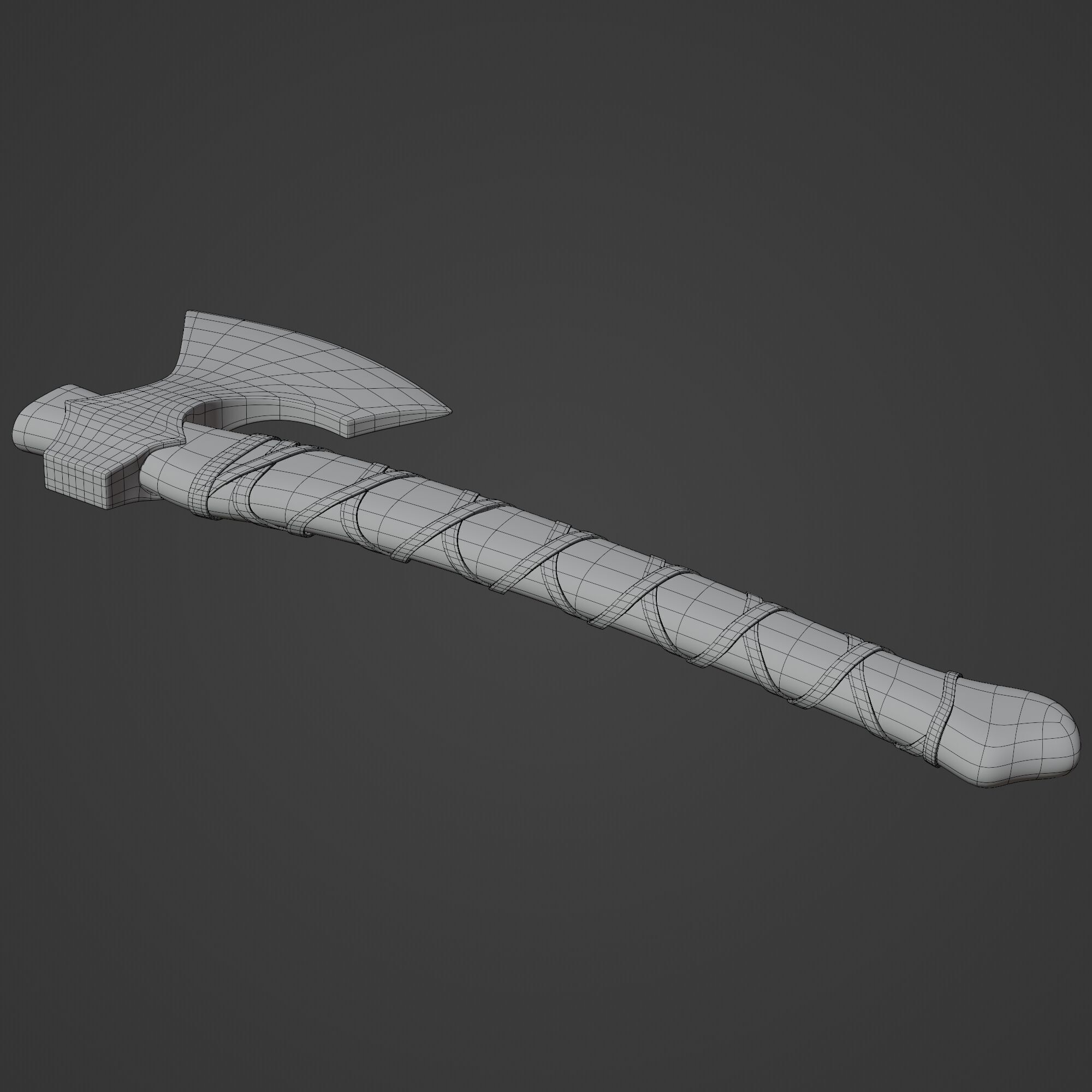 Viking Axe 3D model_12