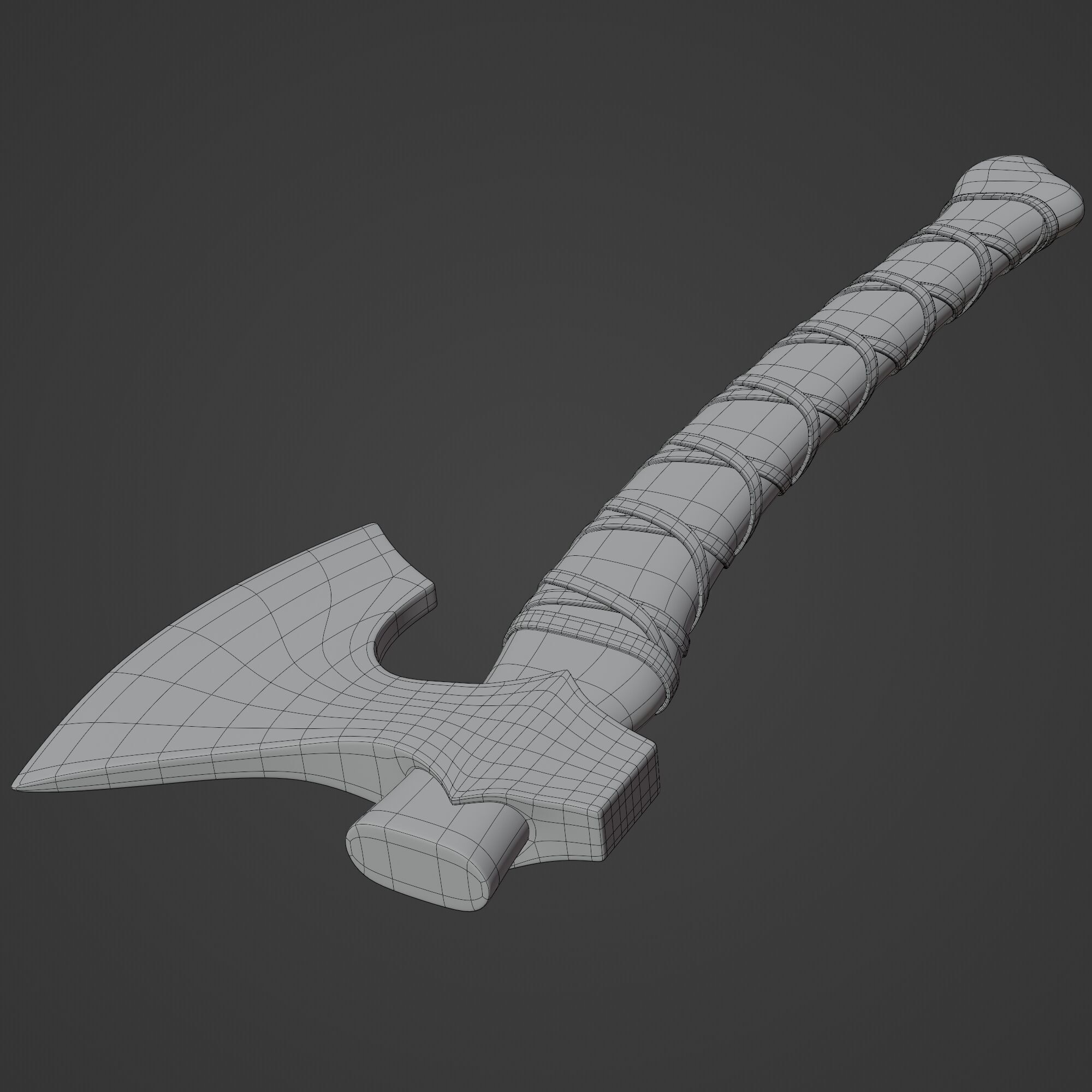 Viking Axe 3D model_14