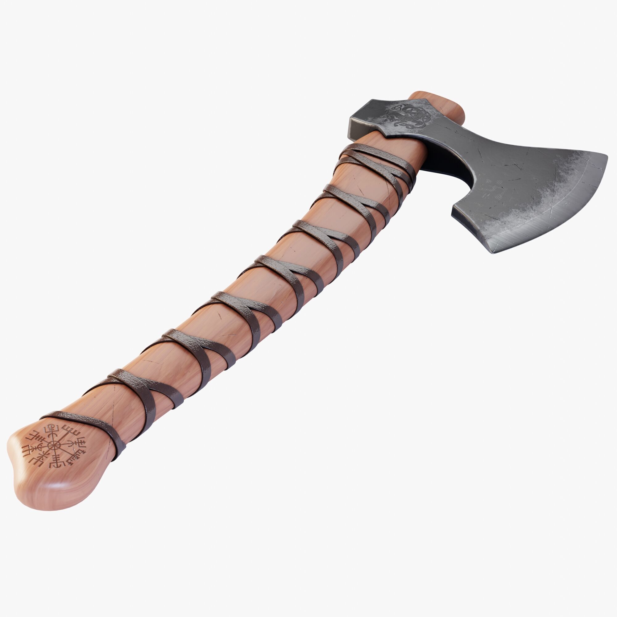 Viking Axe 3D model_2