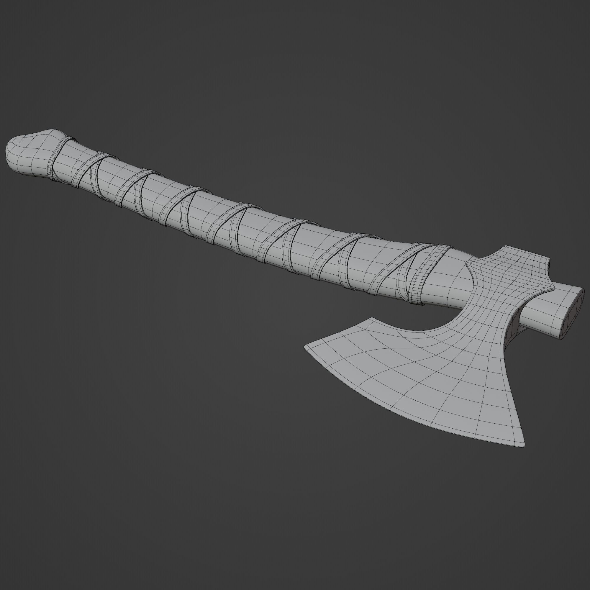 Viking Axe 3D model_8
