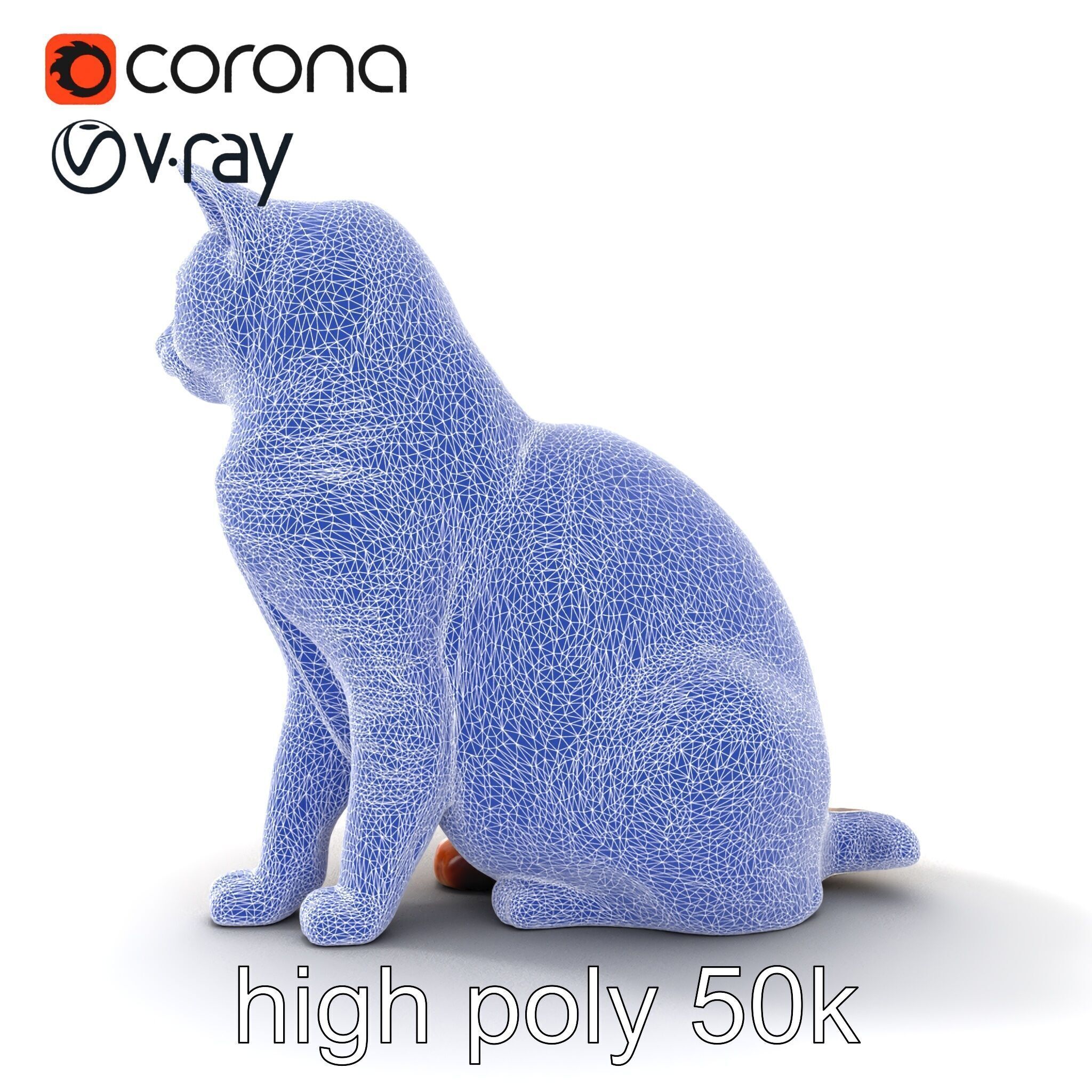 Realistic Domestic Cat Model Pack Low-poly 3D model_26