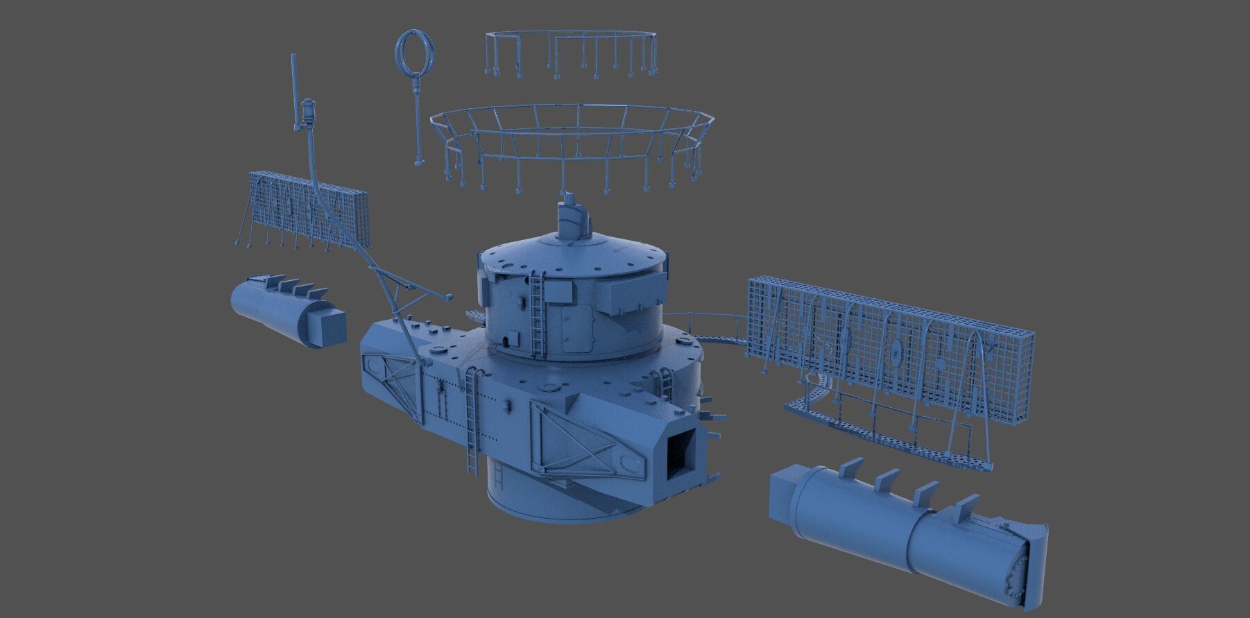Yamato 15m main rangefinder - Commercial license - 1-100 scale 3D print model_6
