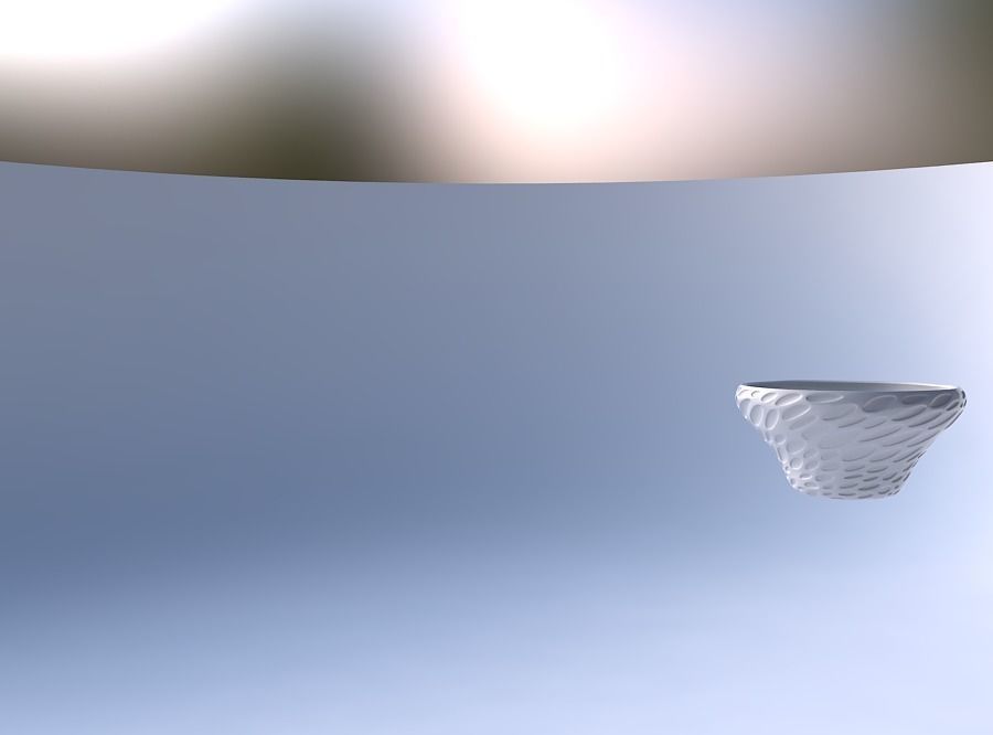 Bowl wide and twisted with bubbles 3D print model_4