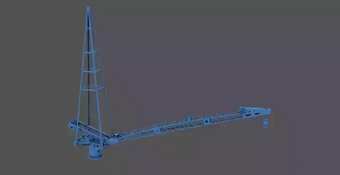 Yamato aircrafts stern Crane - Commercial license - 1-100 scale 3D print model
