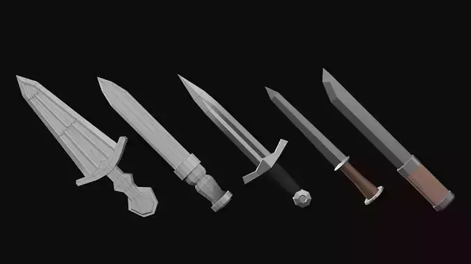 LowPoly Dagger Set