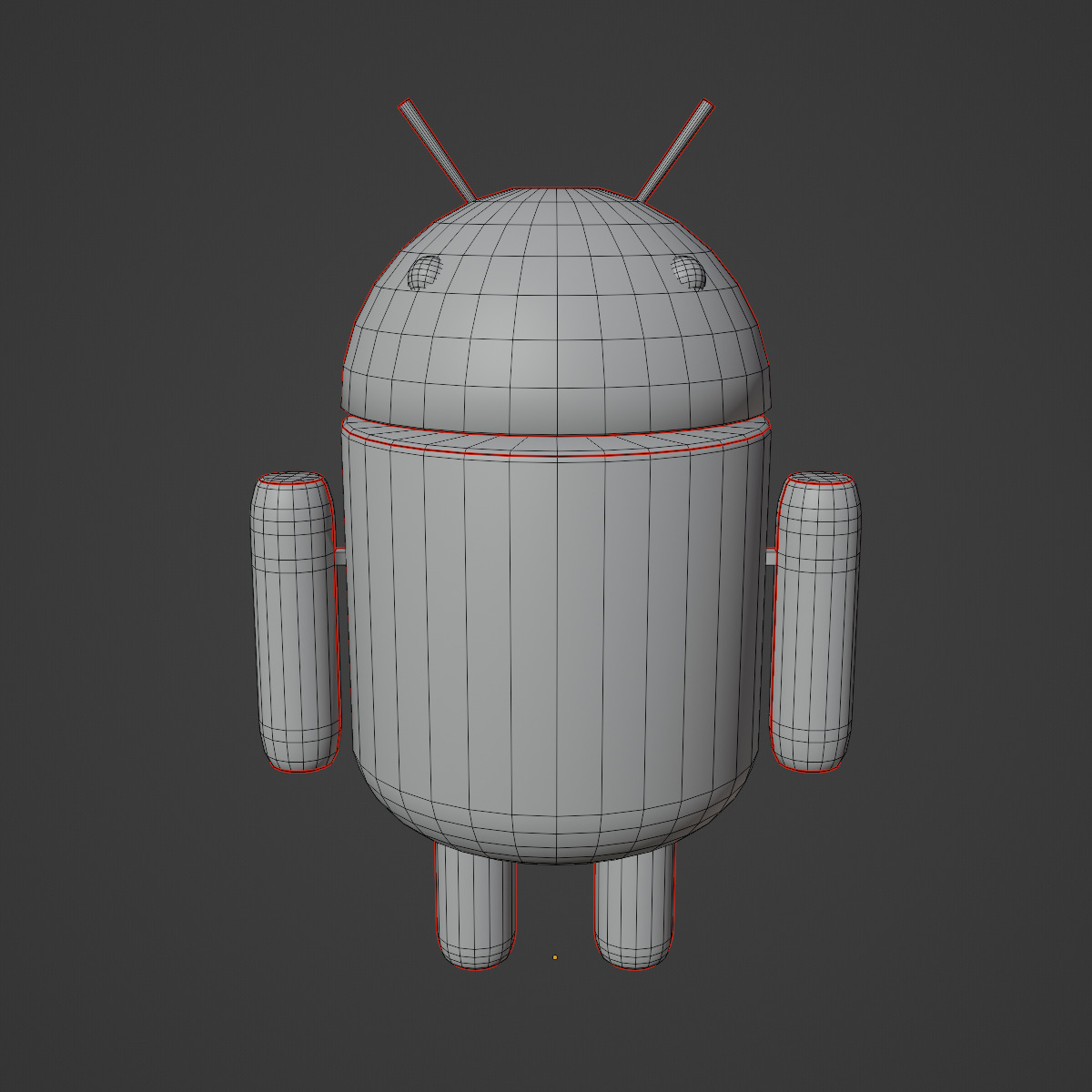 Android Robot 01 Low-poly 3D model_9
