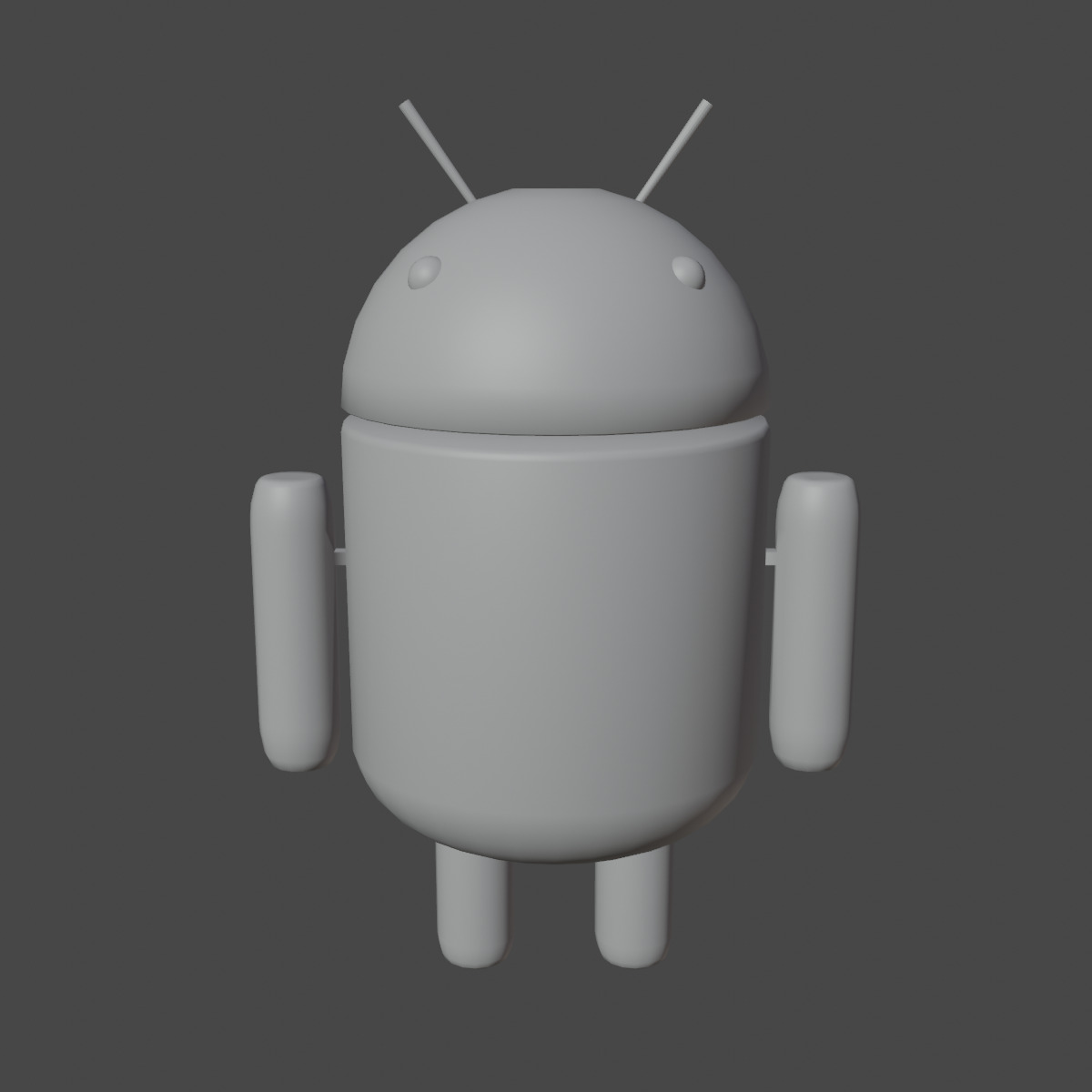 Android Robot 01 Low-poly 3D model_8