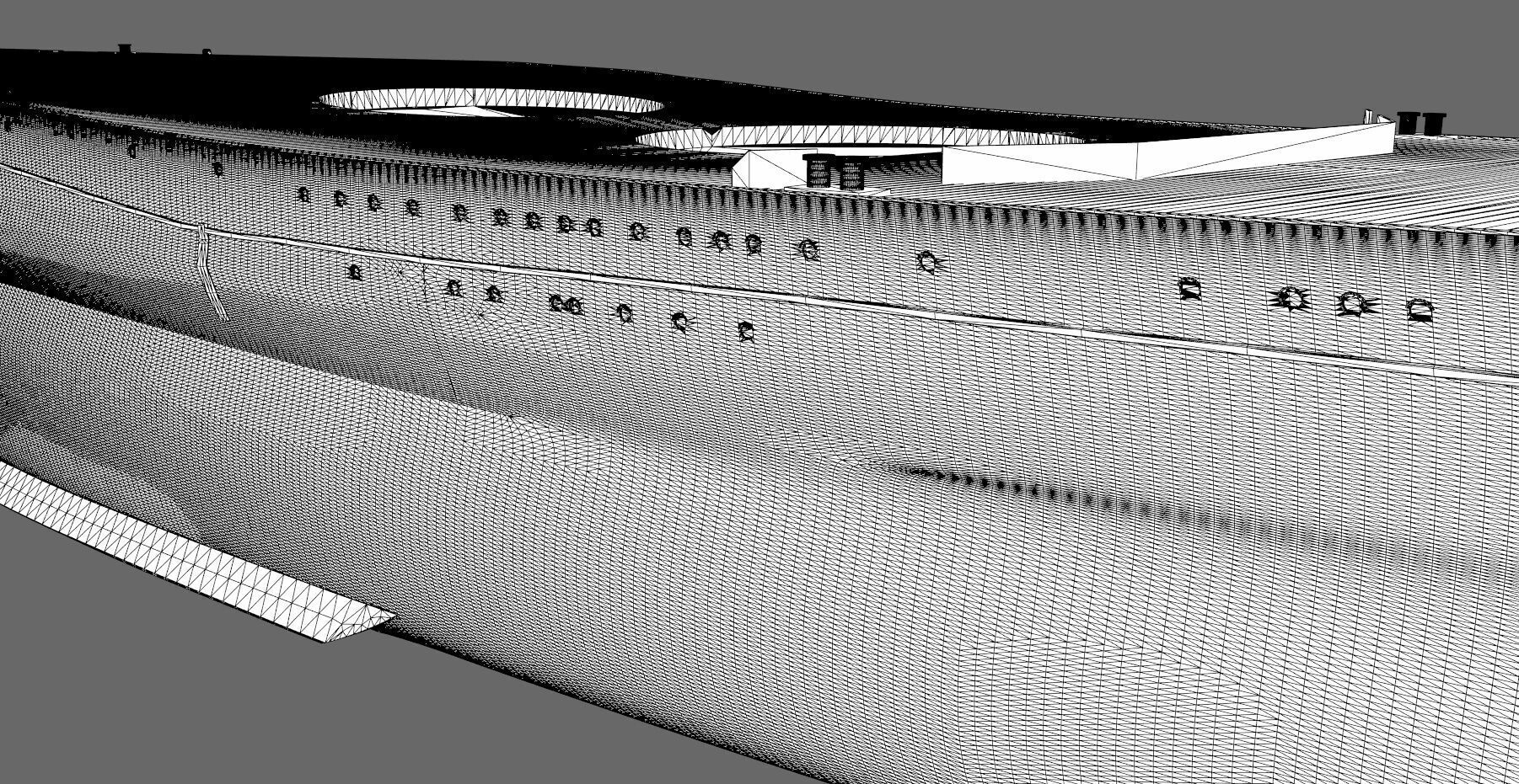 Battleship Yamato Hull - Commercial license - 1-200 scale 3D print model_17