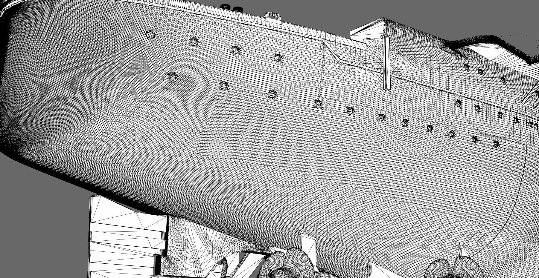 Battleship Yamato Hull - Commercial license - 1-200 scale 3D print model_19