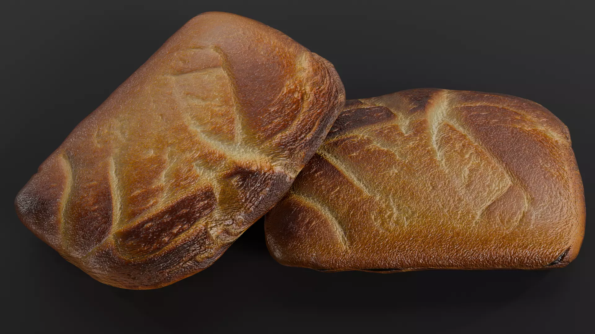 Realistic Bread Loaf 3D model
