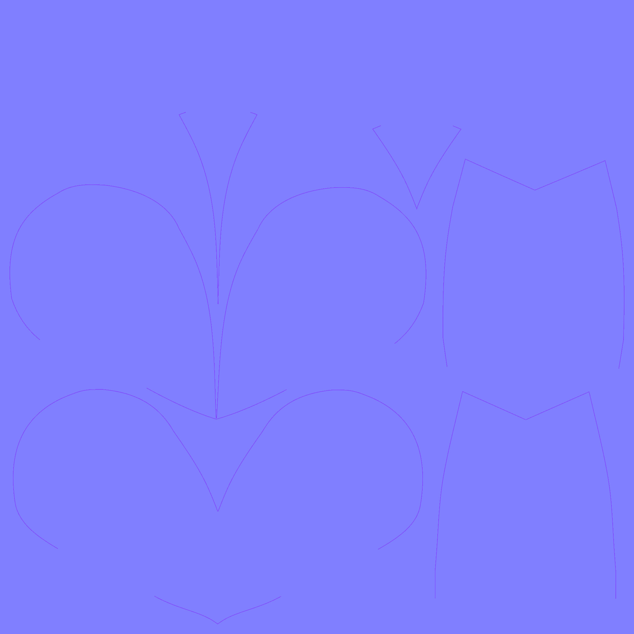 Heart Tops In Low Poly  Low-poly 3D model_4