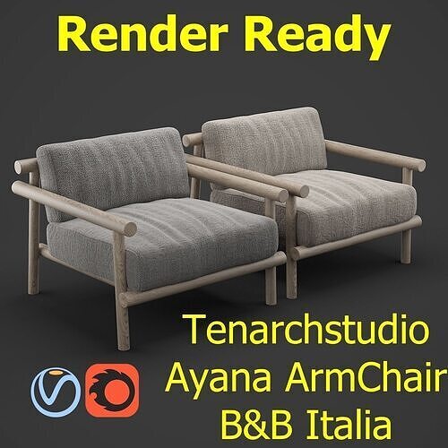 Tenarchstudio Ayana Armchair by B and B Italia  3D model