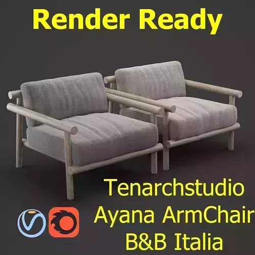 Tenarchstudio Ayana Armchair by B and B Italia  3D model