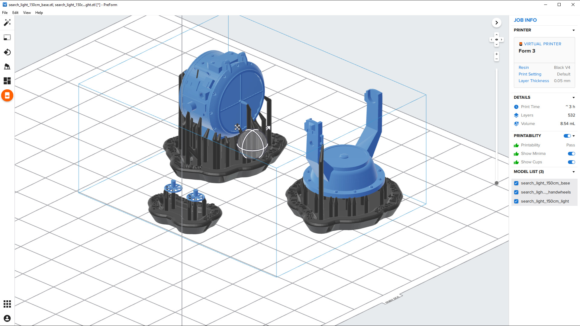 Yamato Search light 150cm - Commercial license - 1-100 scale 3D print model_6