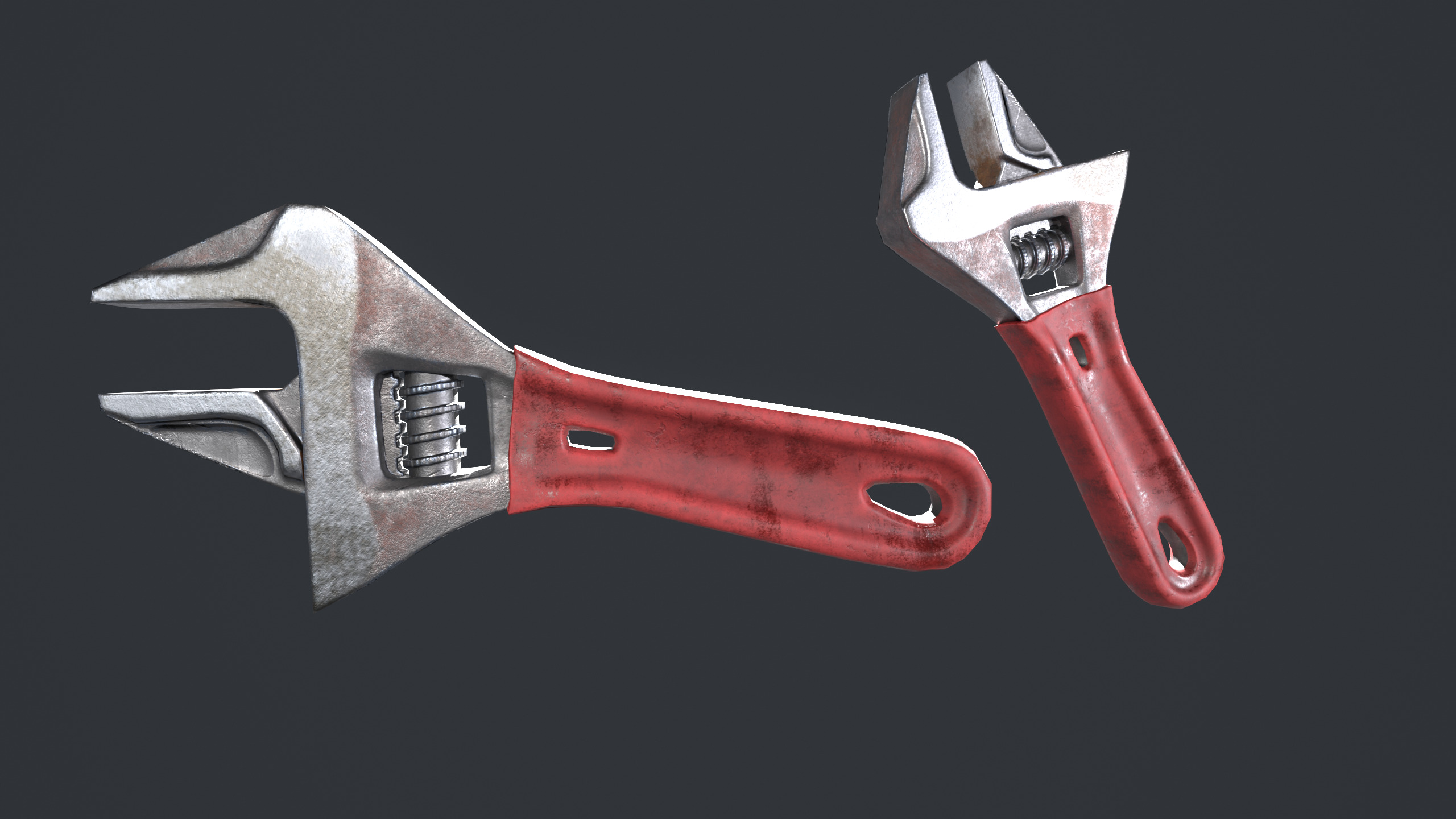 Wrench Low-poly 3D model_6