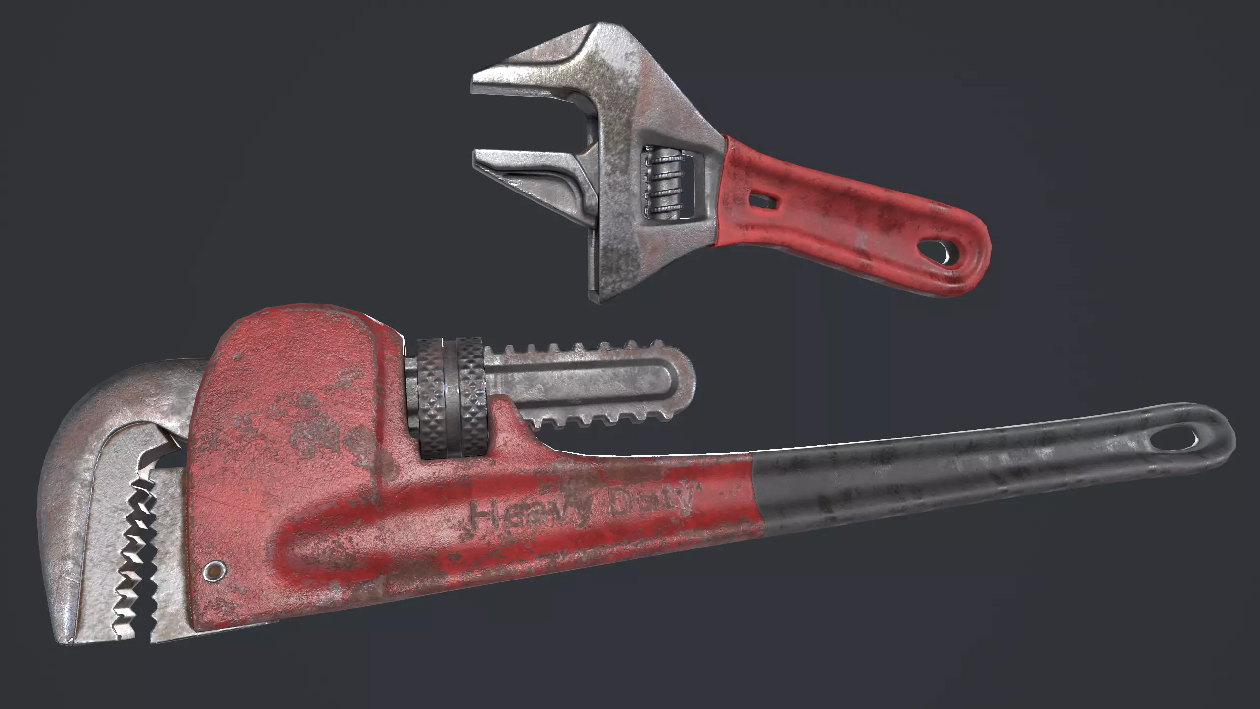 Wrench Low-poly 3D model_0